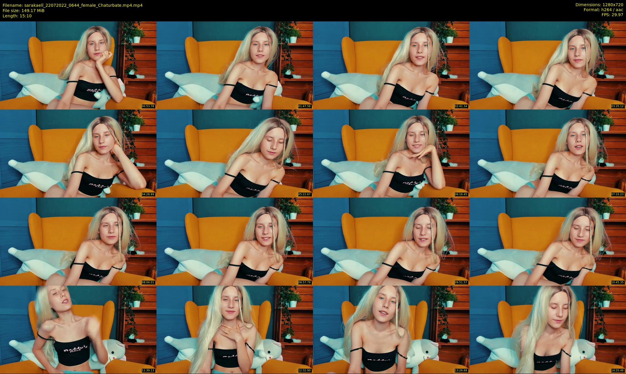 sarakaell — 16 minute Chaturbate female cam show recording, 720p, Jul 22, 2022