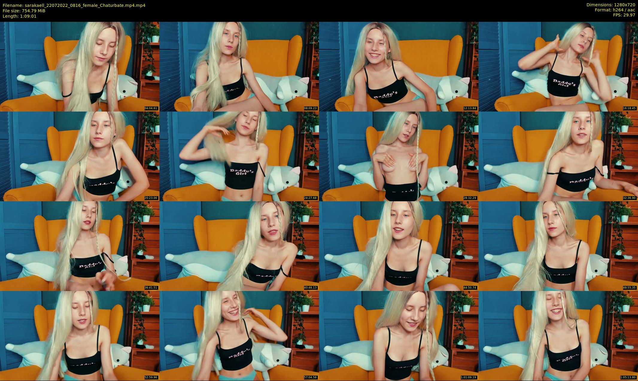 sarakaell — 70 minute Chaturbate female cam show recording, 720p, Jul 22, 2022