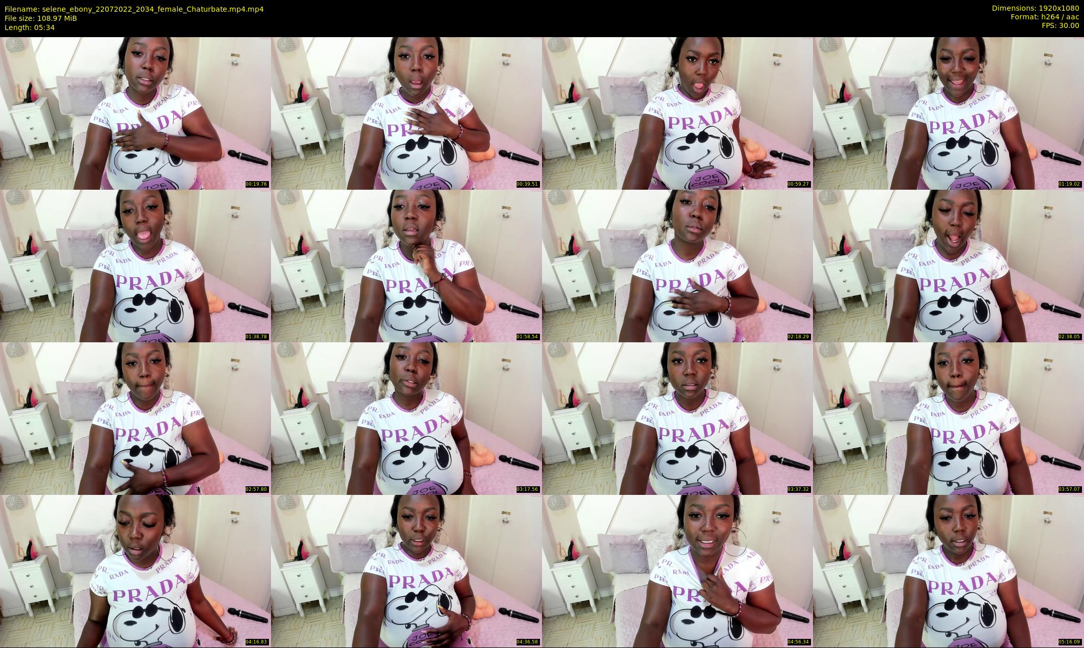 selene_ebony — 6 minute Chaturbate female cam show recording, 1080p, Jul 22, 2022