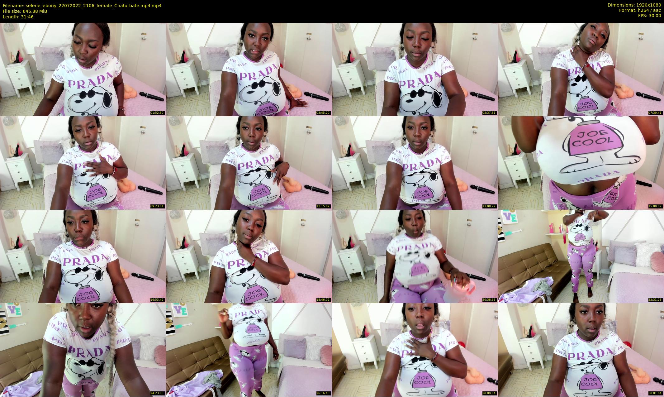 selene_ebony — 32 minute Chaturbate female cam show recording, 1080p, Jul 22, 2022