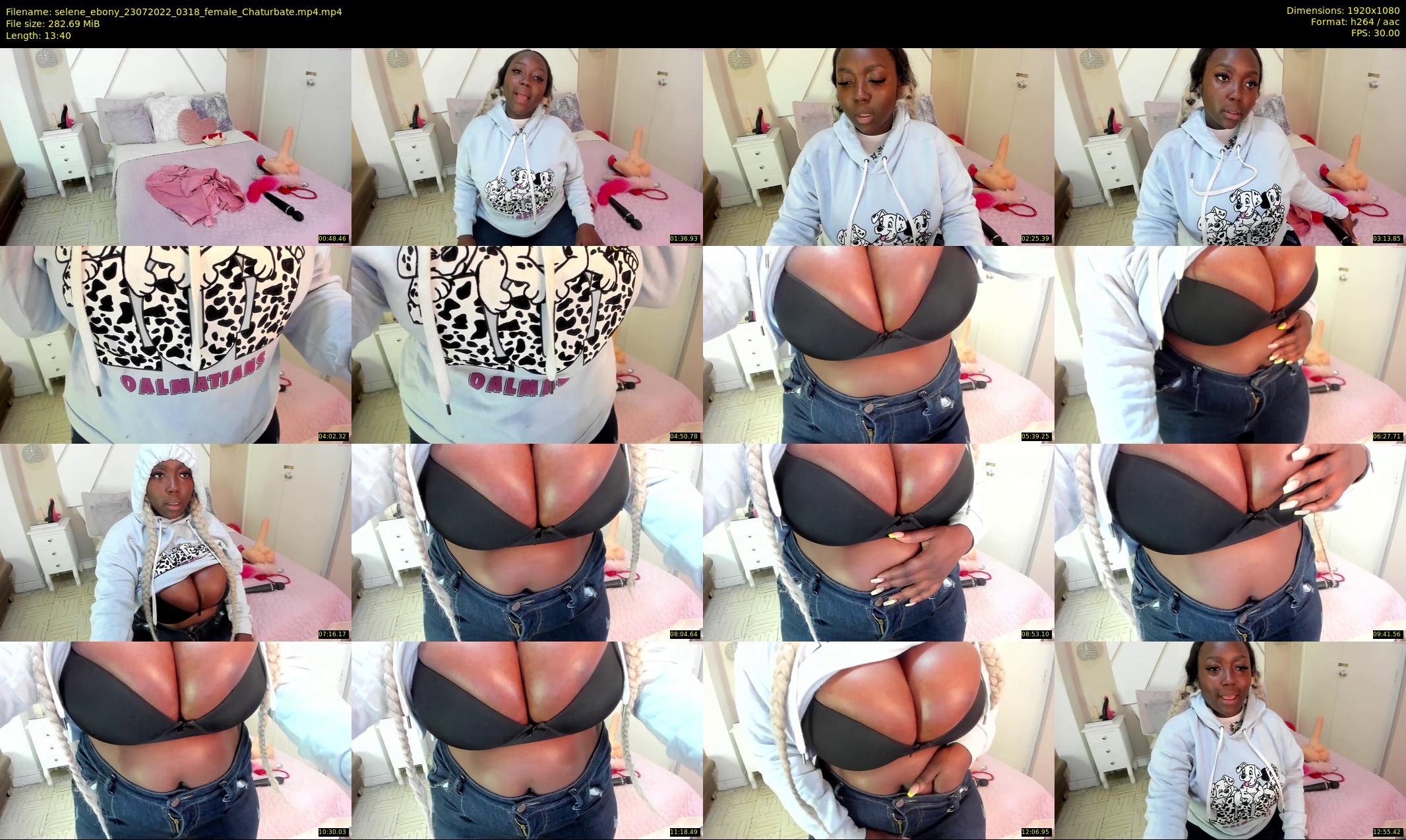 selene_ebony — 14 minute Chaturbate female cam show recording, 1080p, Jul 23, 2022
