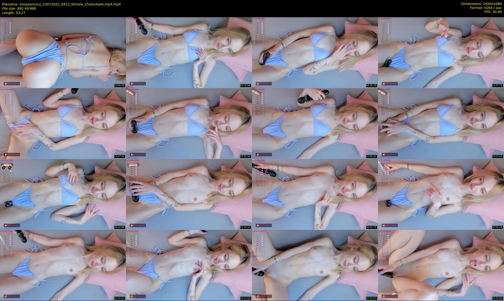simpsoncory — 54 minute Chaturbate female cam show recording, 1080p, Jul 23, 2022