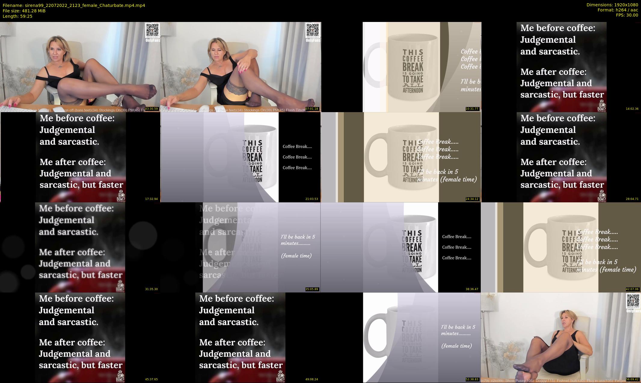 sirena99 — 60 minute Chaturbate female cam show recording, 1080p, Jul 22, 2022