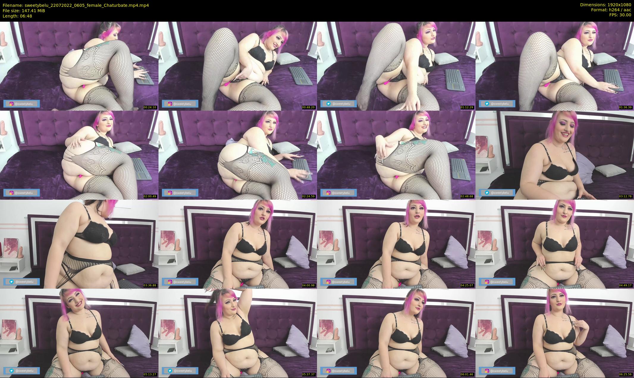 sweetybelu — 7 minute Chaturbate female cam show recording, 1080p, Jul 22, 2022