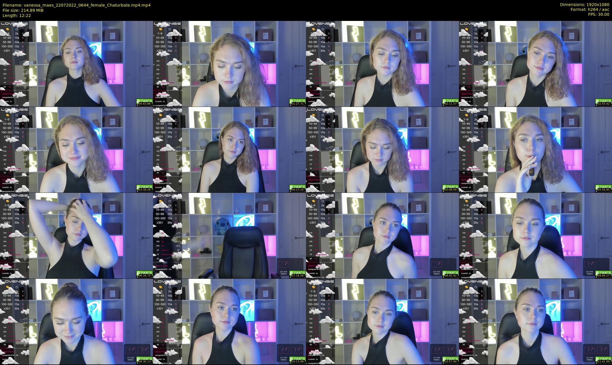 vanessa_maes — 13 minute Chaturbate female cam show recording, 1080p, Jul 22, 2022