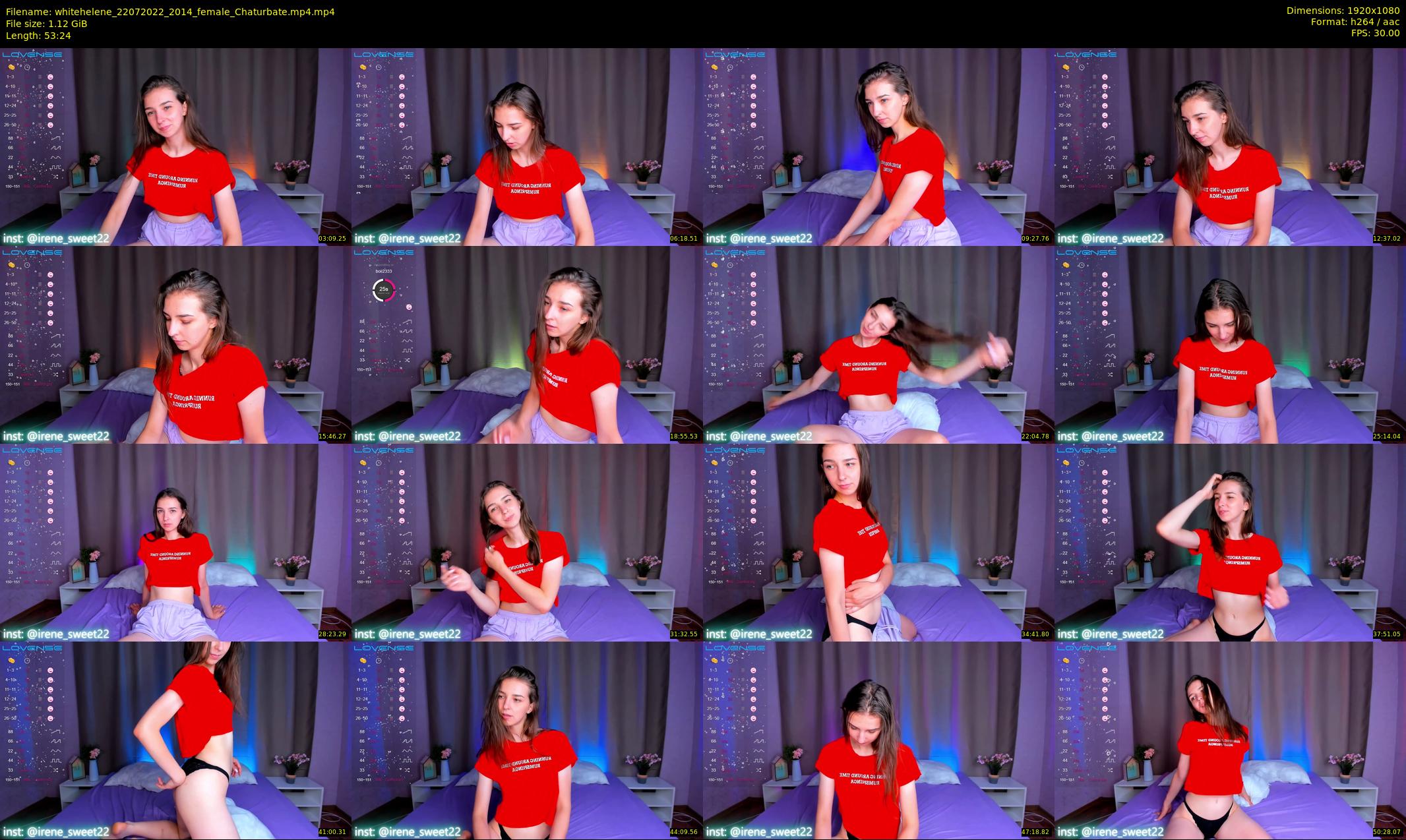 whitehelene — 54 minute Chaturbate female cam show recording, 1080p, Jul 22, 2022
