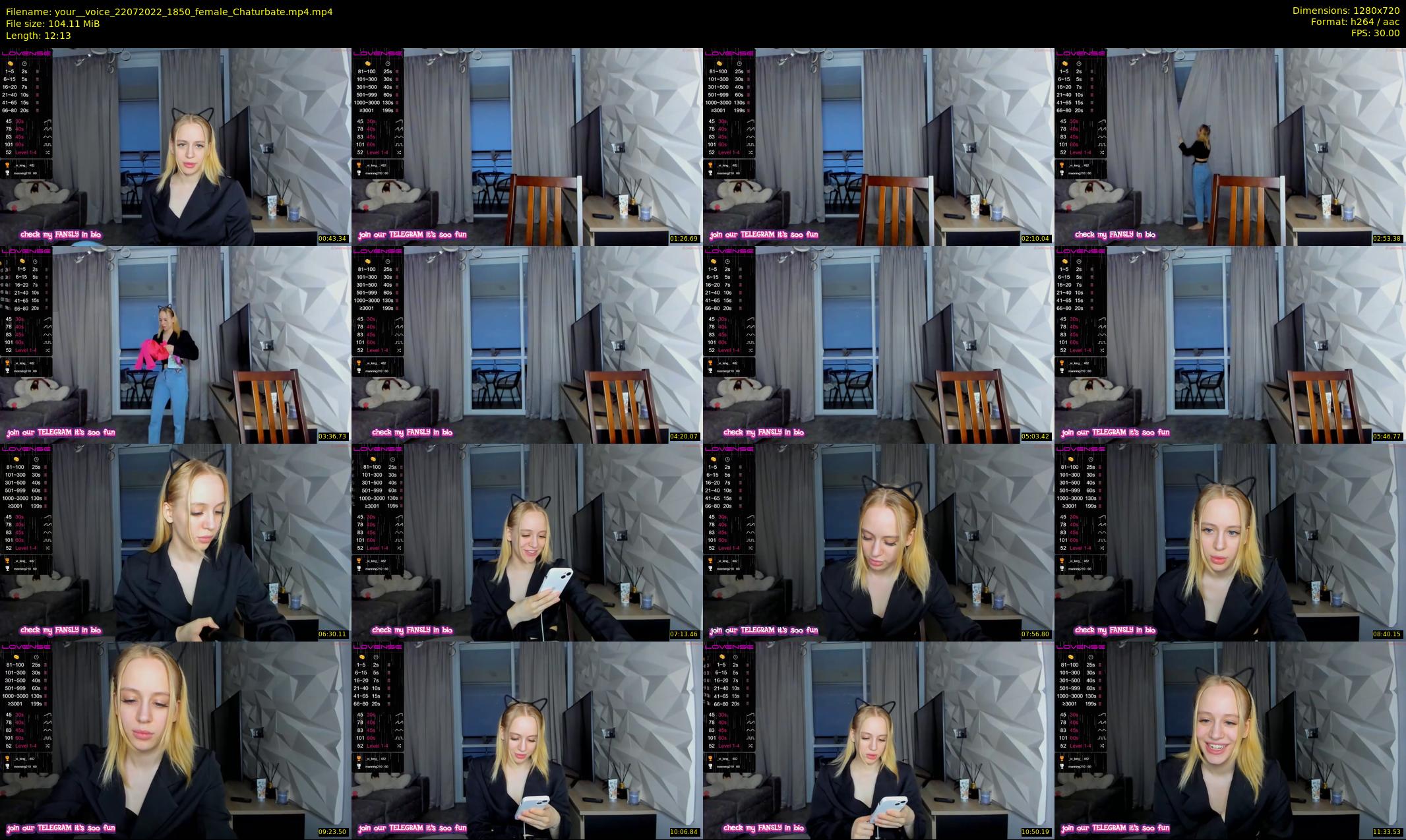 your__voice — 13 minute Chaturbate female cam show recording, 720p, Jul 22, 2022
