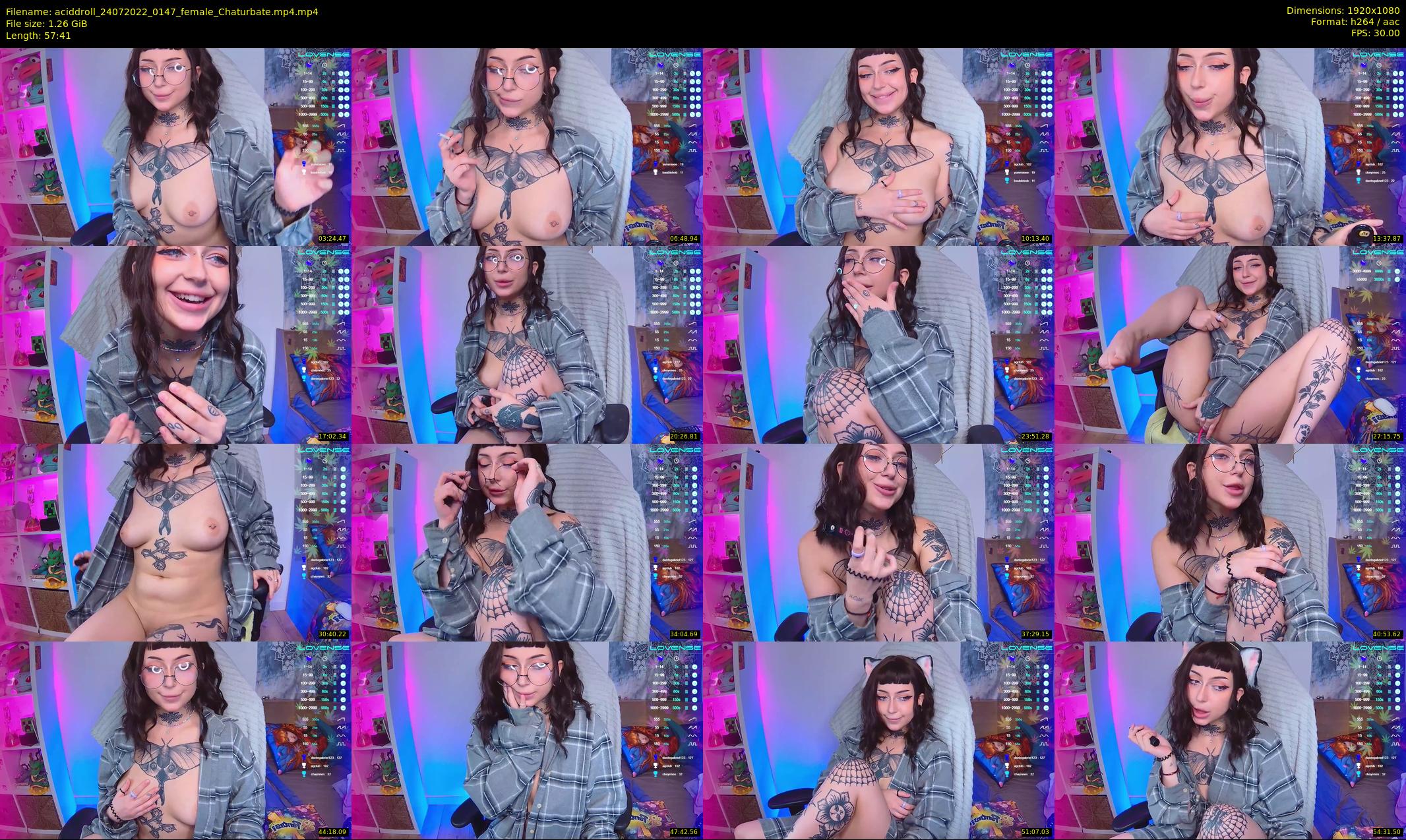 aciddroll — 58 minute Chaturbate female cam show recording, 1080p, Jul 24, 2022