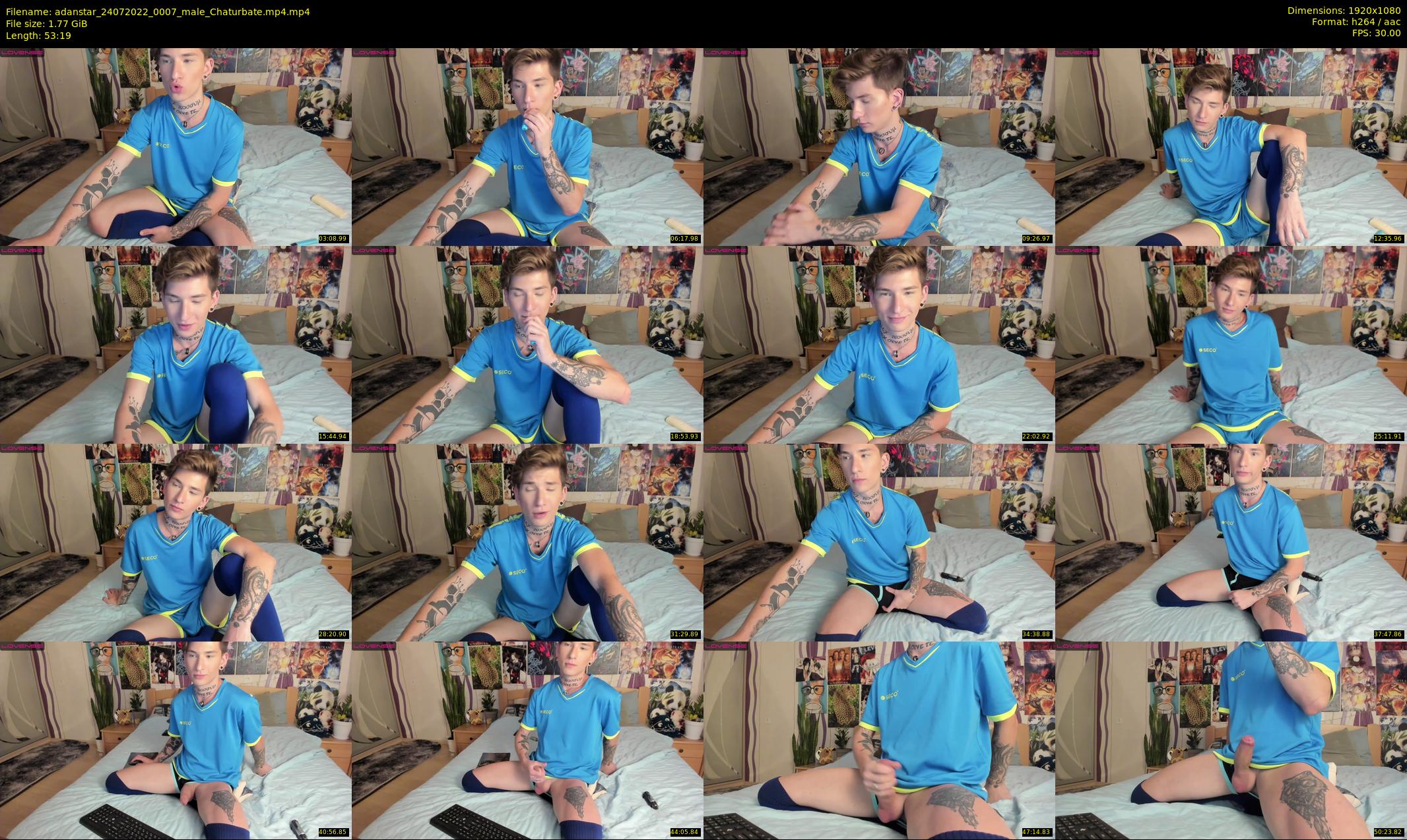 adanstar — 54 minute Chaturbate male cam show recording, 1080p, Jul 24, 2022