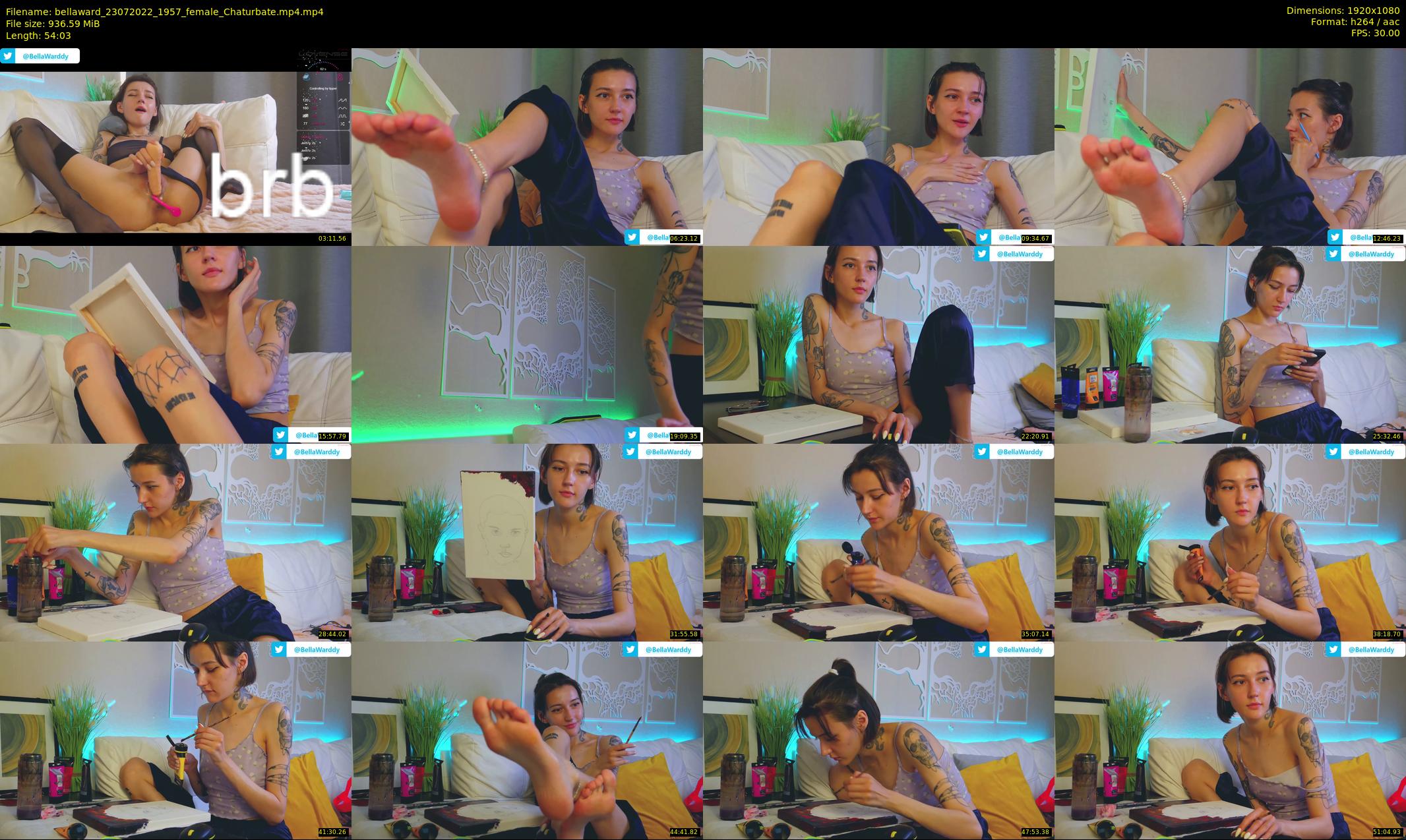 bellaward — 55 minute Chaturbate female cam show recording, 1080p, Jul 23, 2022