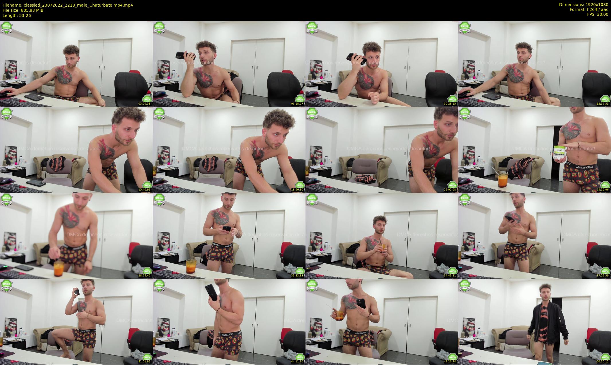 classied — 54 minute Chaturbate male cam show recording, 1080p, Jul 23, 2022
