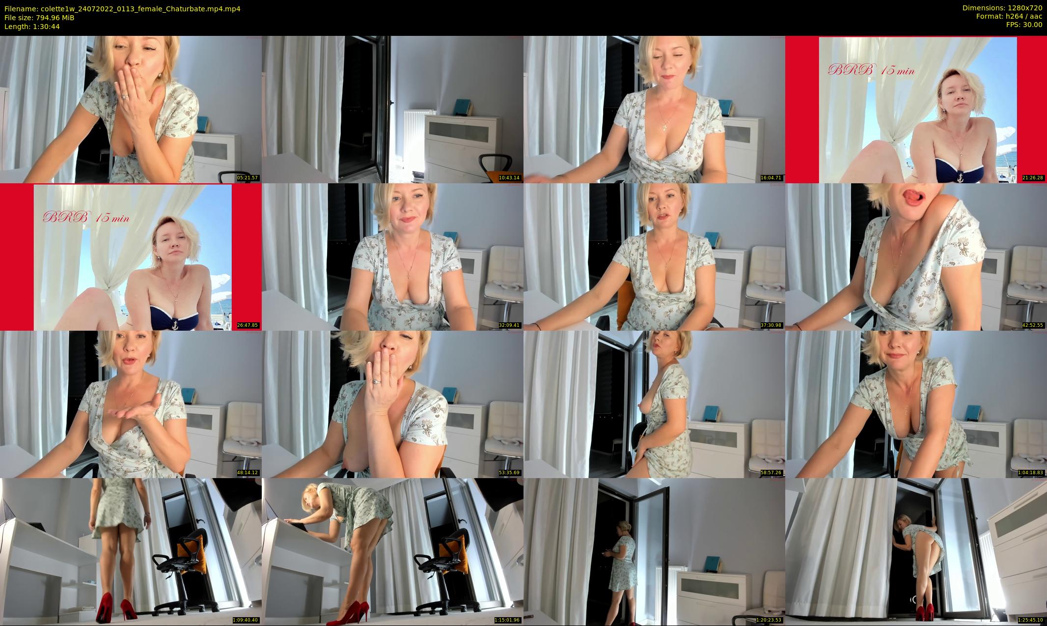 colette1w — 91 minute Chaturbate female cam show recording, 720p, Jul 24, 2022