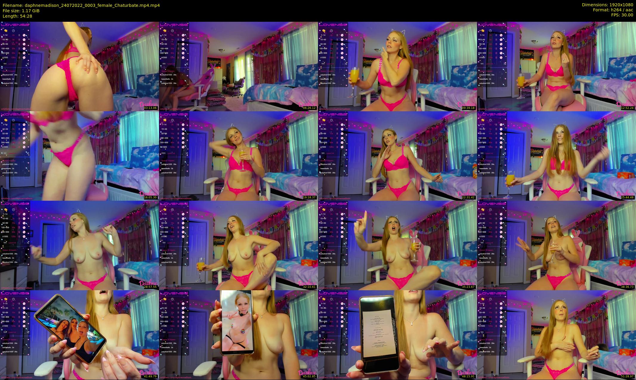 daphnemadison — 55 minute Chaturbate couple cam show recording, 1080p, Jul 24, 2022