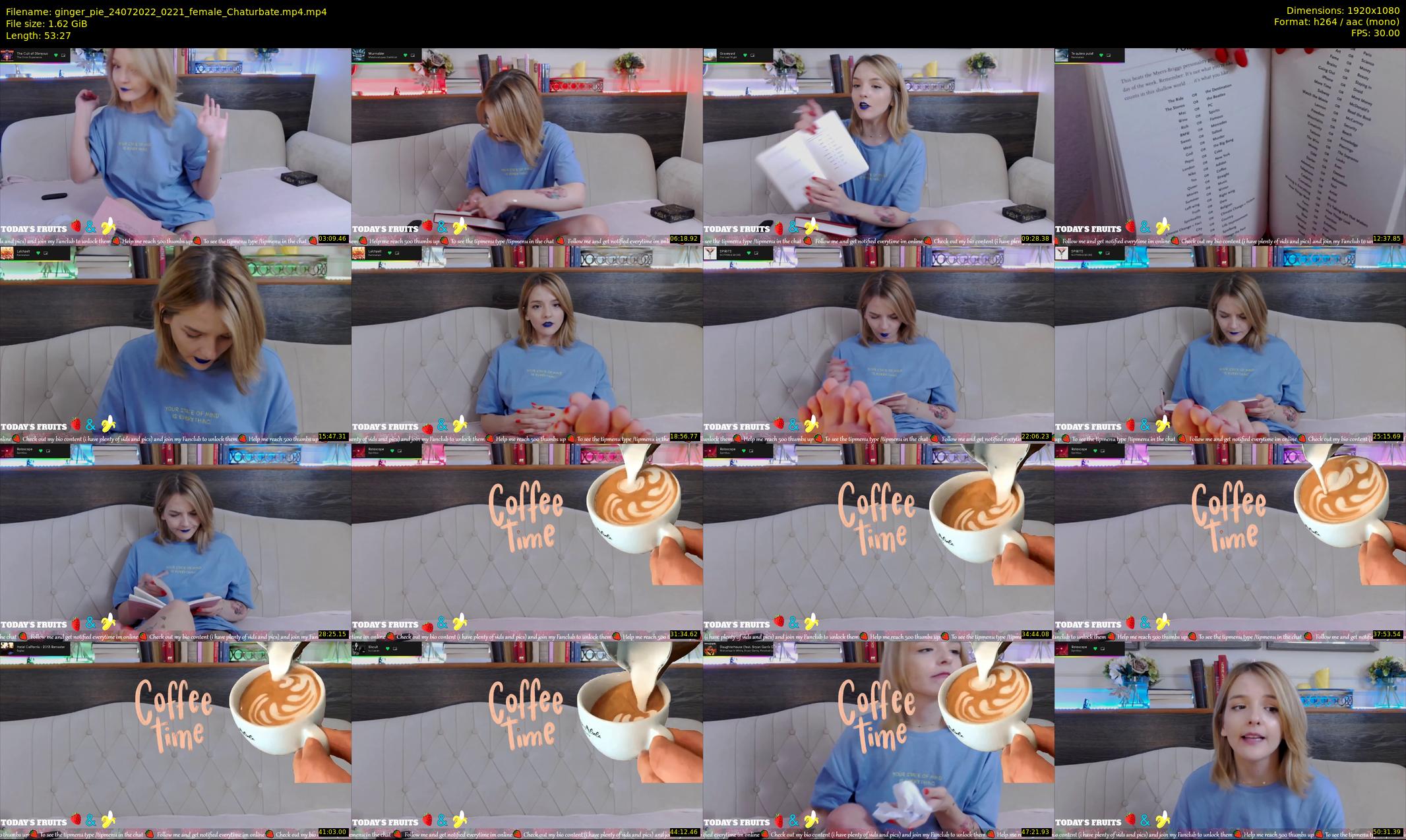 ginger_pie — 54 minute Chaturbate female cam show recording, 1080p, Jul 24, 2022