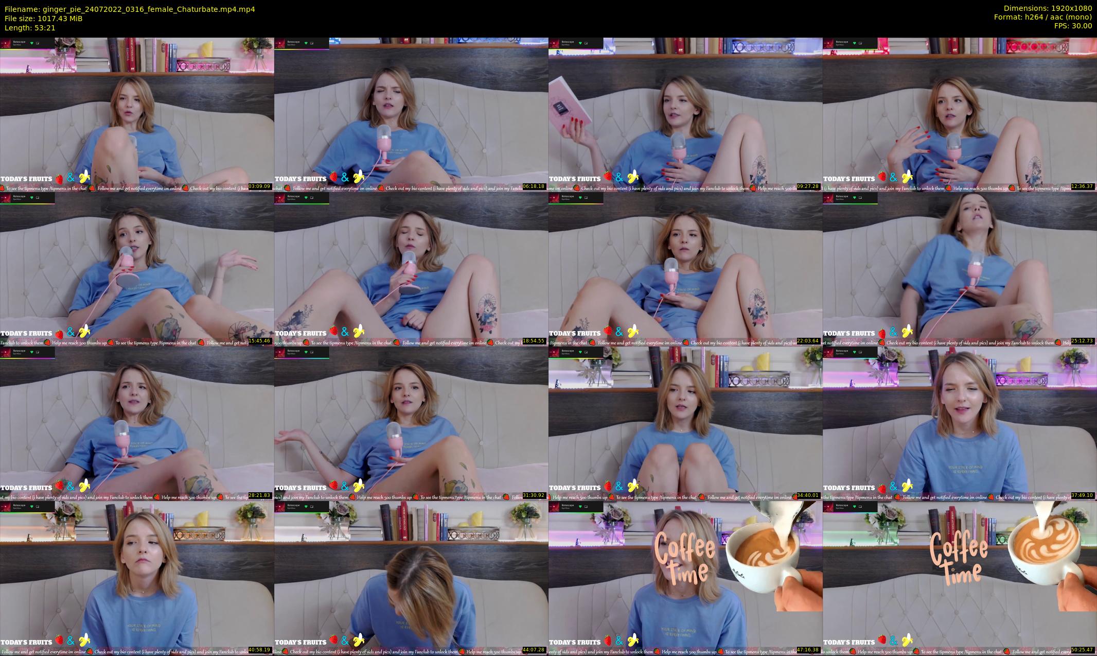 ginger_pie — 54 minute Chaturbate female cam show recording, 1080p, Jul 24, 2022