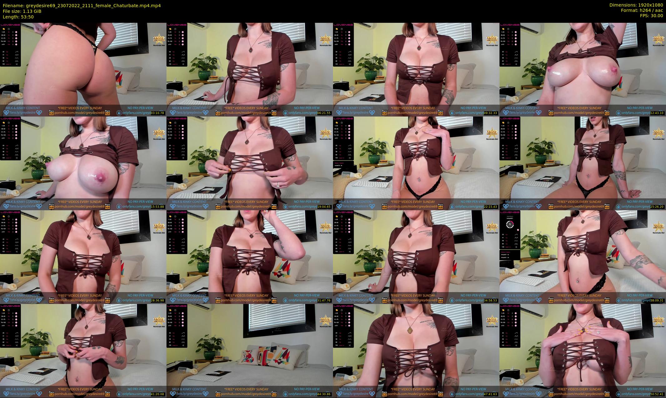 greydesire69 — 54 minute Chaturbate female cam show recording, 1080p, Jul 23, 2022