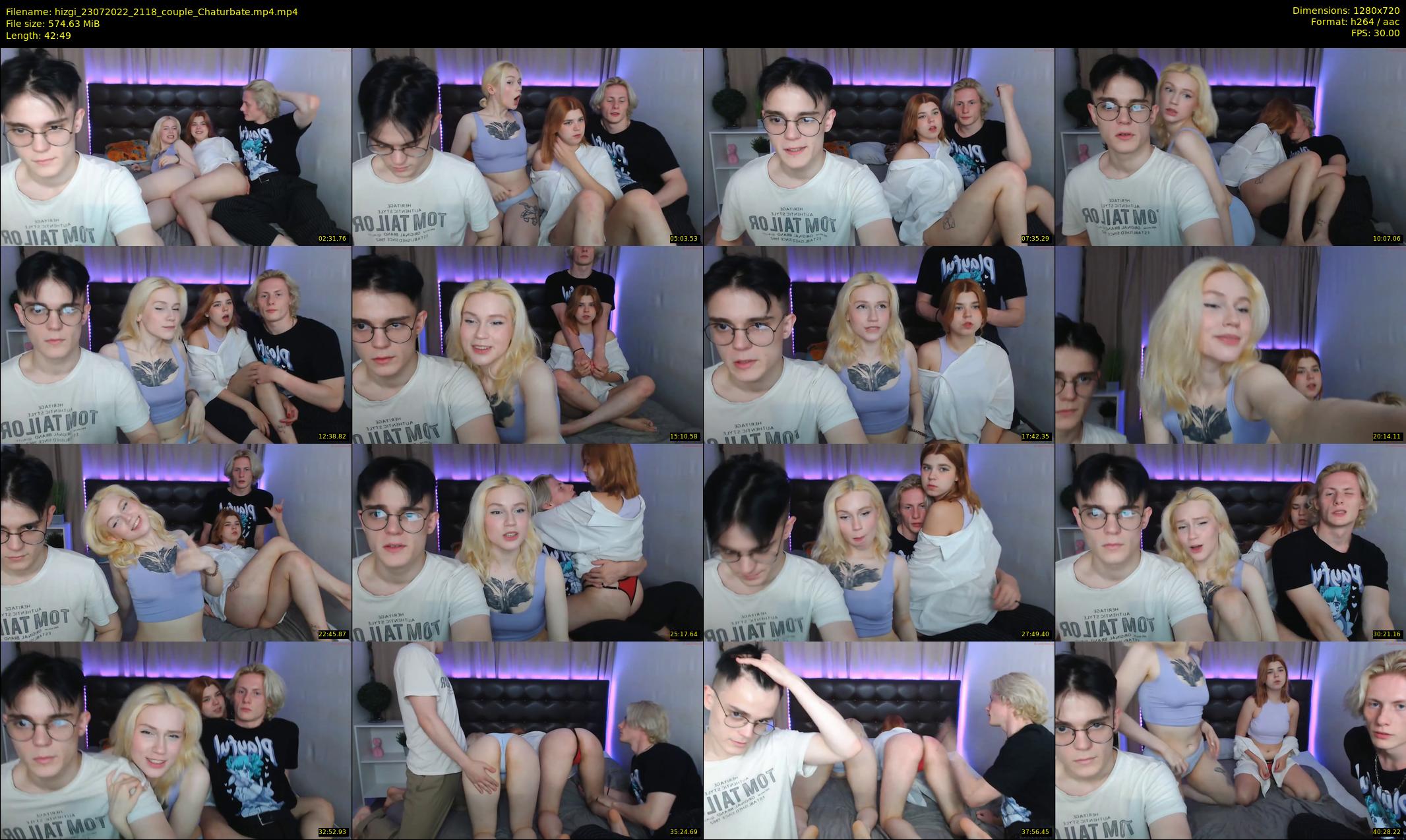 hizgi — 43 minute Chaturbate couple cam show recording, 720p, Jul 23, 2022