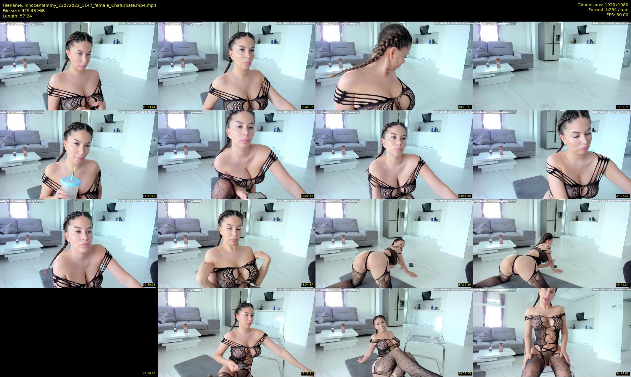 innocentemmy — 58 minute Chaturbate female cam show recording, 1080p, Jul 23, 2022