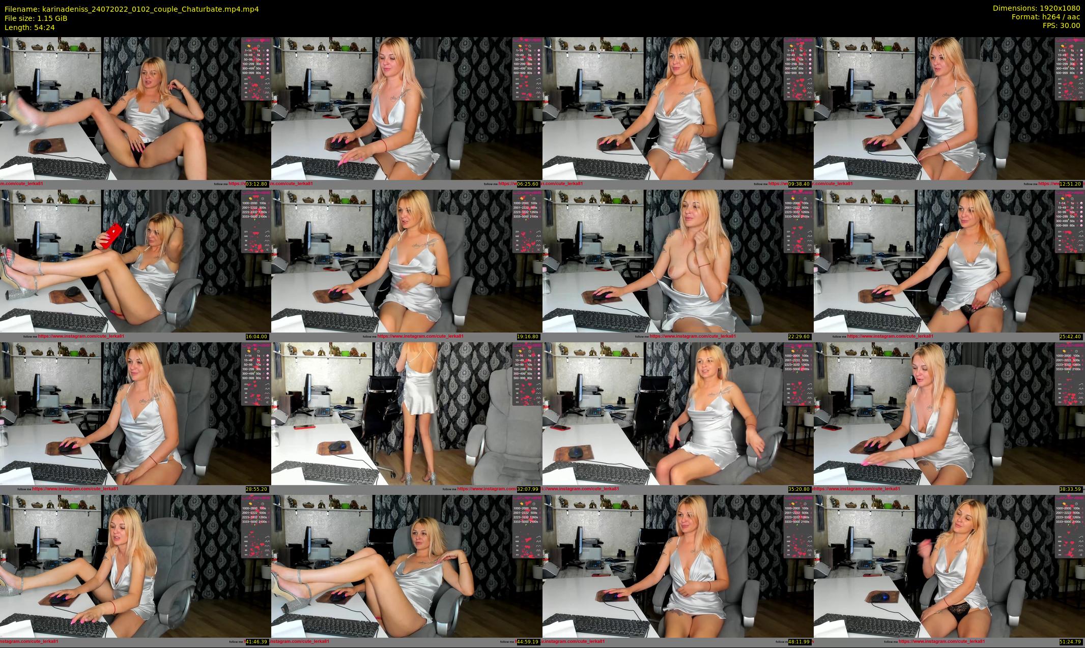 karinadeniss — 55 minute Chaturbate couple cam show recording, 1080p, Jul 24, 2022