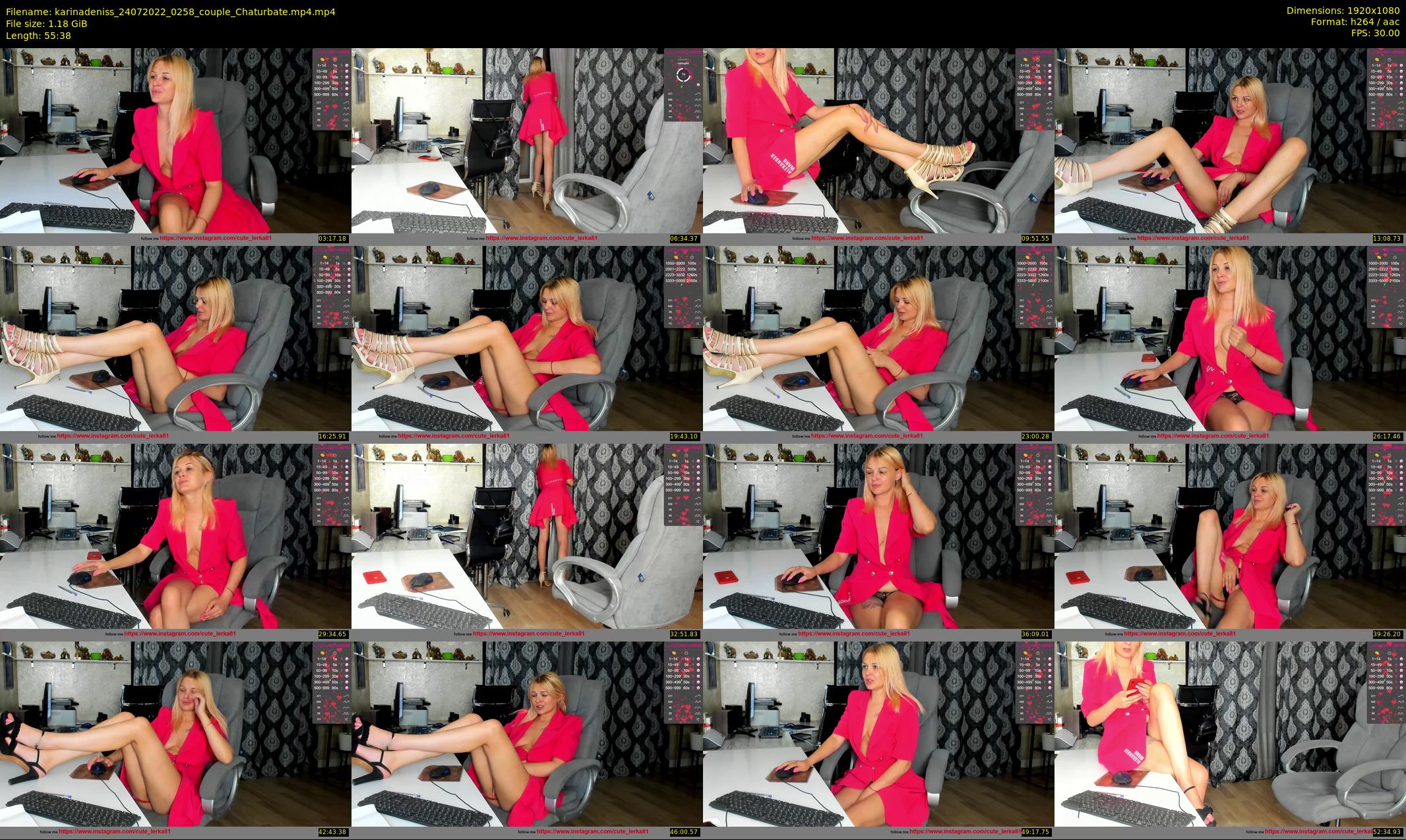 karinadeniss — 56 minute Chaturbate couple cam show recording, 1080p, Jul 24, 2022