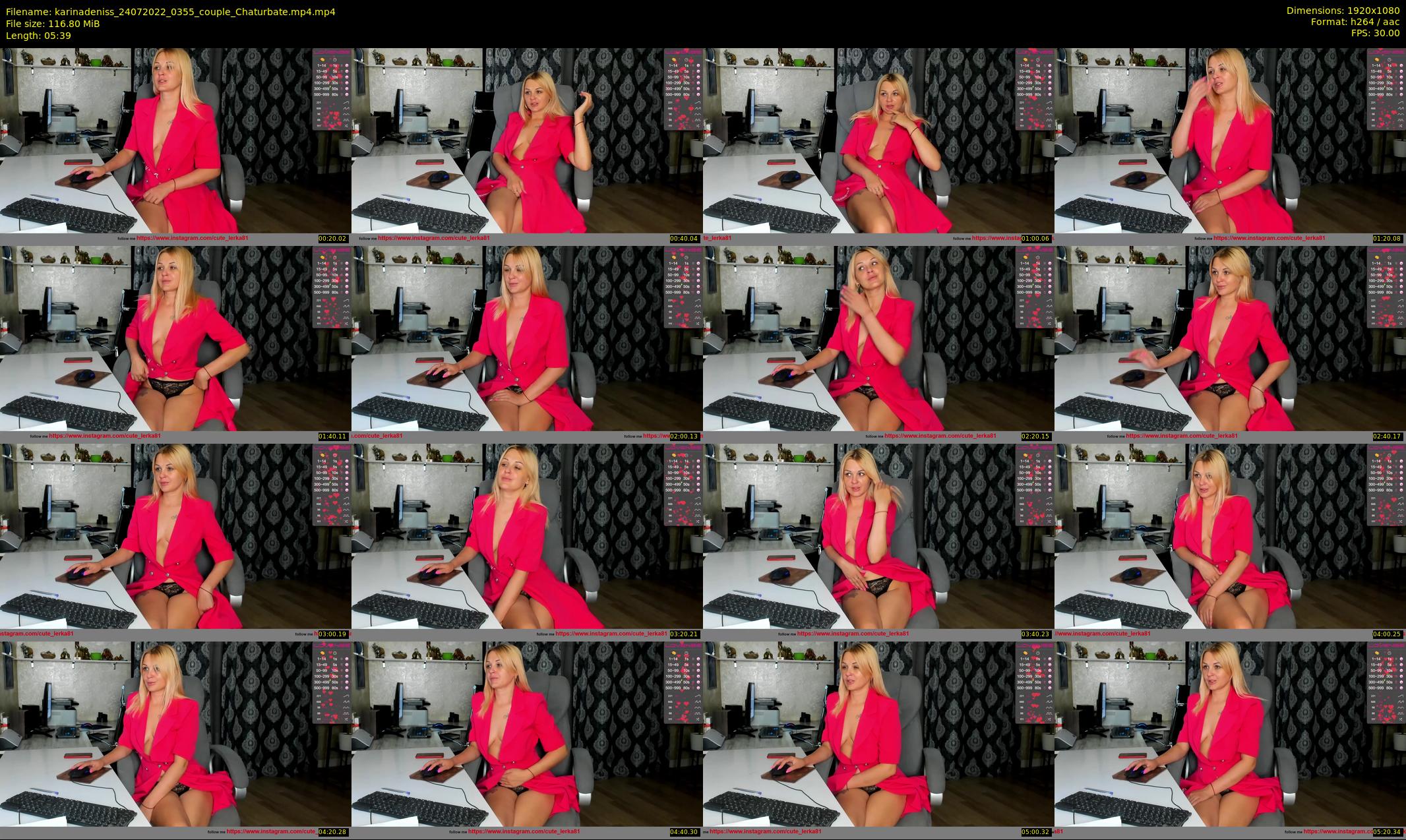 karinadeniss — 6 minute Chaturbate couple cam show recording, 1080p, Jul 24, 2022