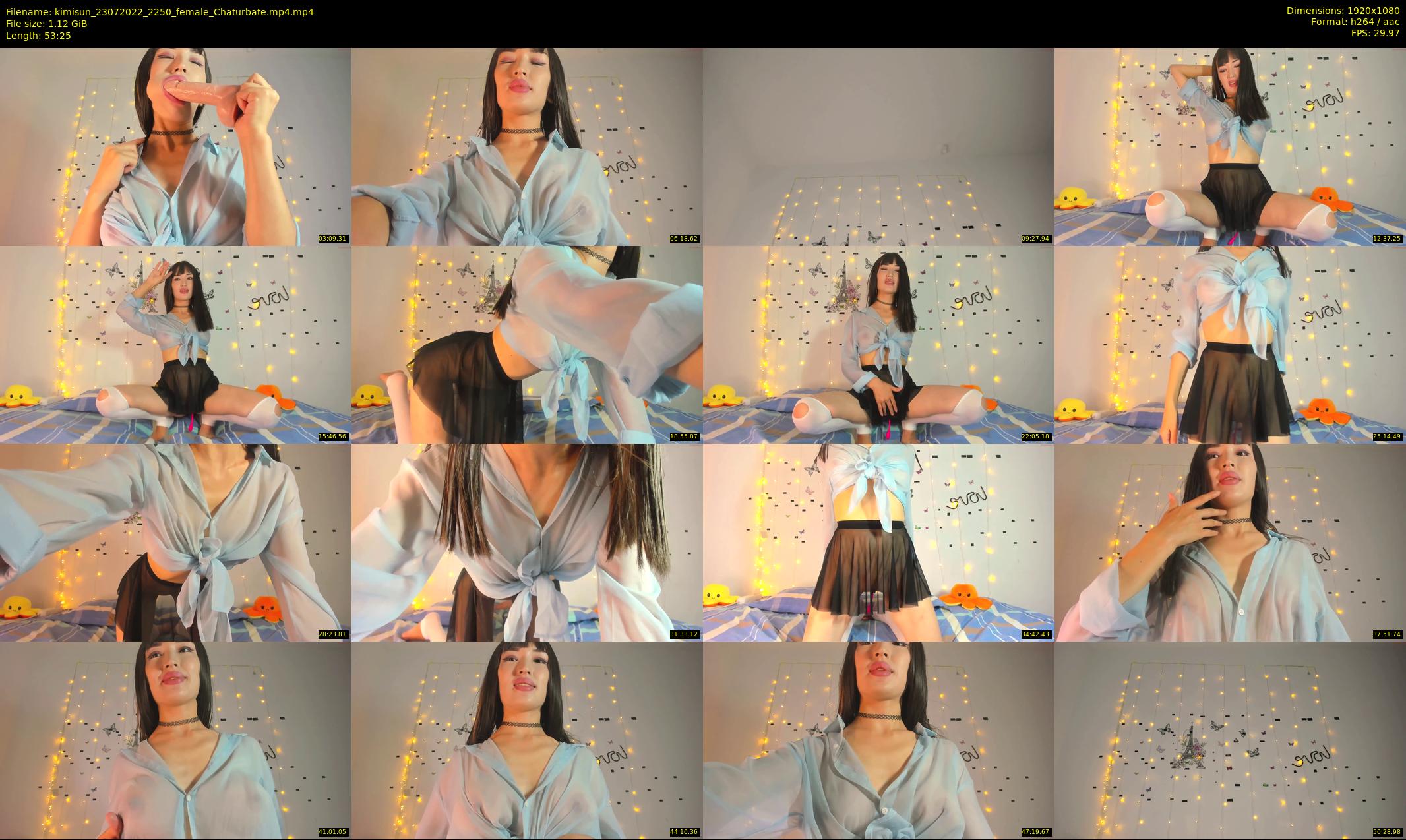 kimisun — 54 minute Chaturbate female cam show recording, 1080p, Jul 23, 2022
