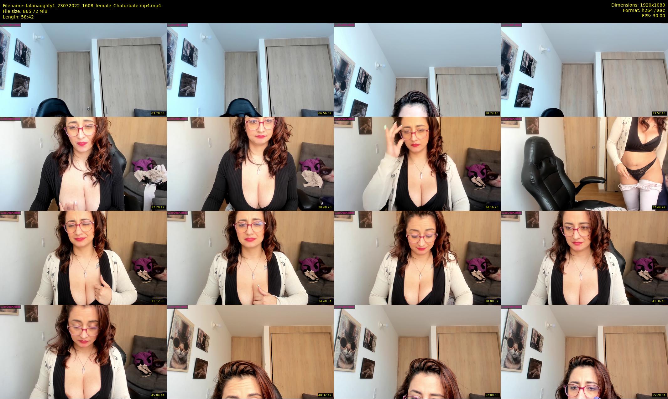 lalanaughty1 — 59 minute Chaturbate female cam show recording, 1080p, Jul 23, 2022