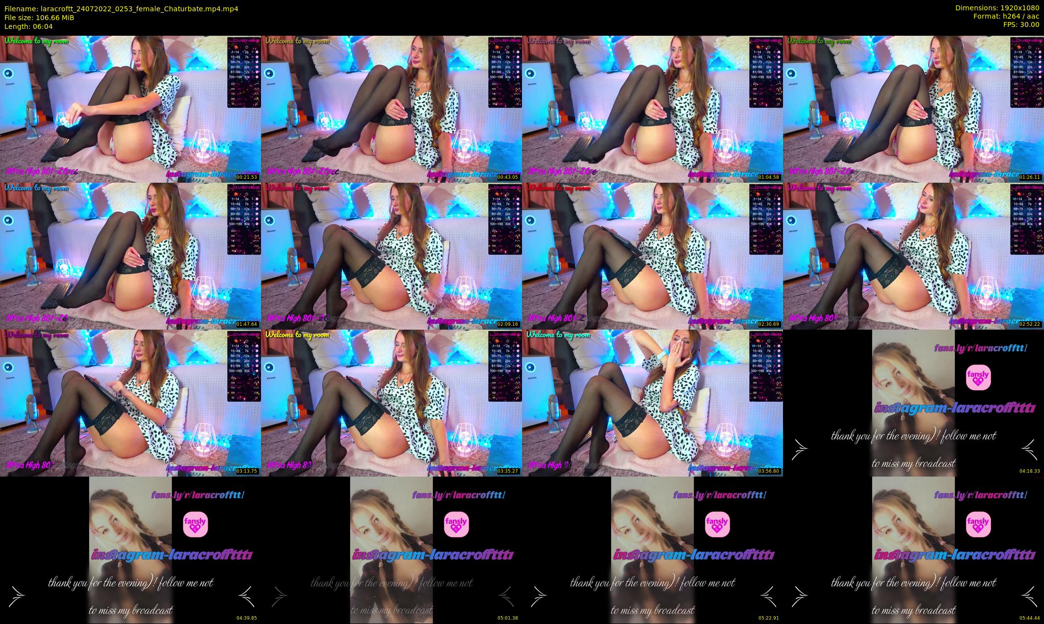 laracroftt — 7 minute Chaturbate female cam show recording, 1080p, Jul 24, 2022