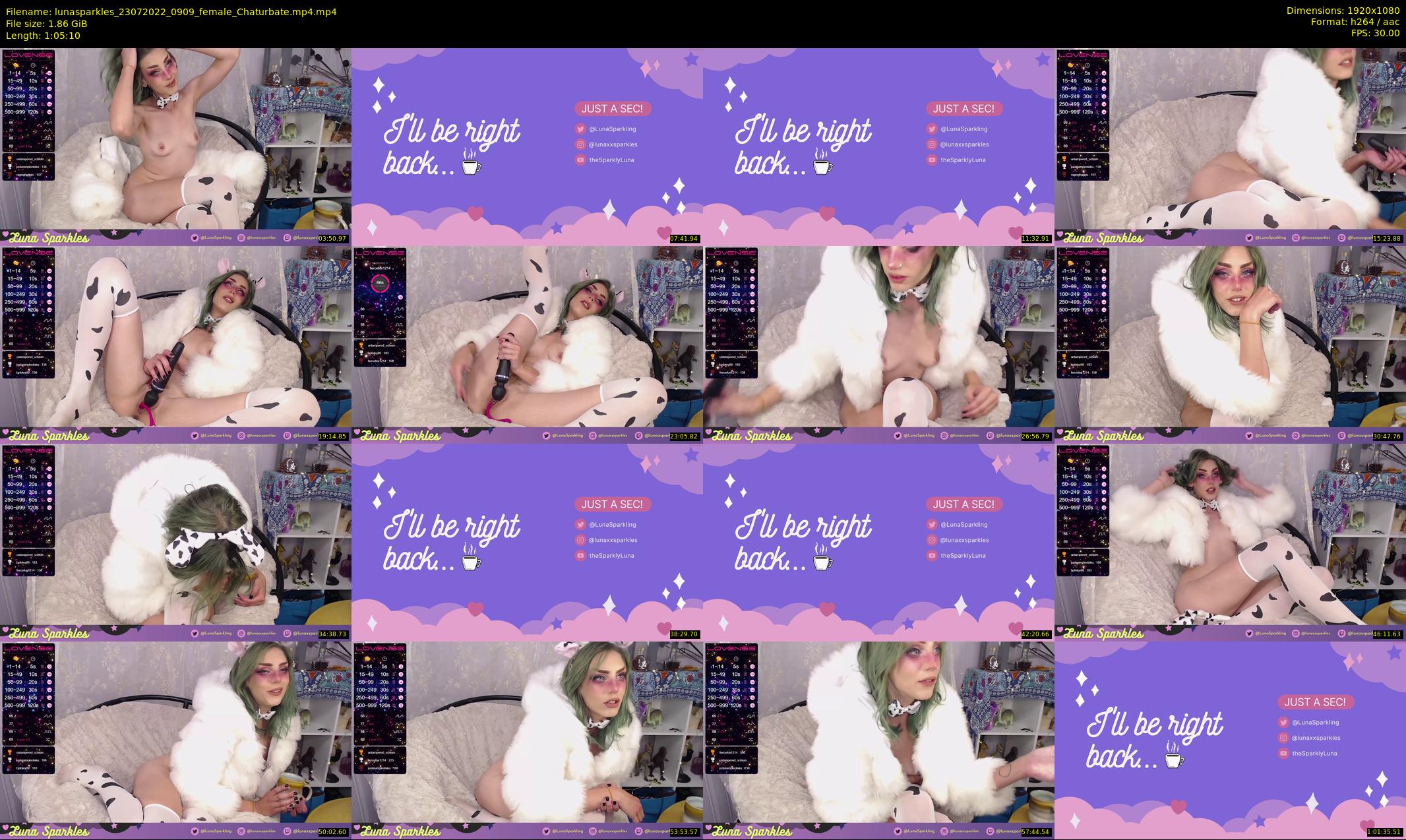 lunasparkles — 66 minute Chaturbate female cam show recording, 1080p, Jul 23, 2022