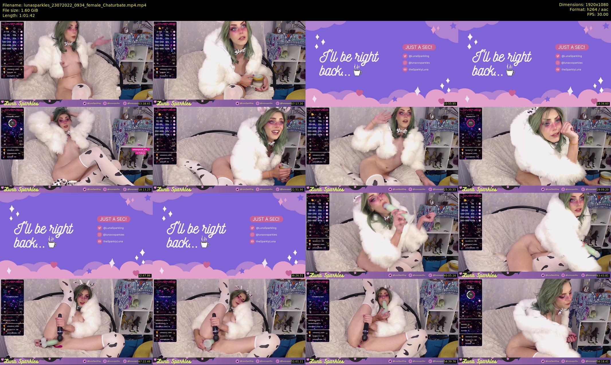 lunasparkles — 62 minute Chaturbate female cam show recording, 1080p, Jul 23, 2022