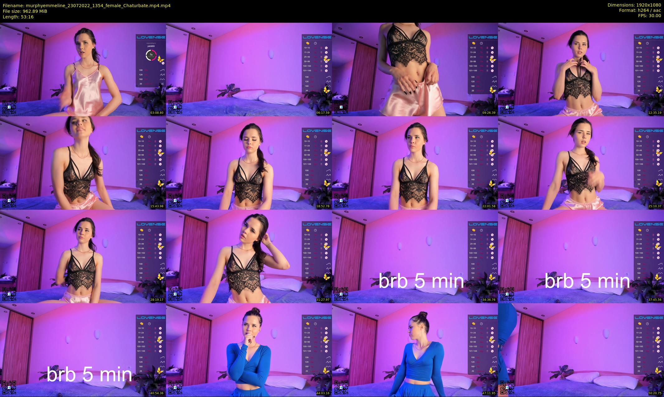 murphyemmeline — 54 minute Chaturbate female cam show recording, 1080p, Jul 23, 2022