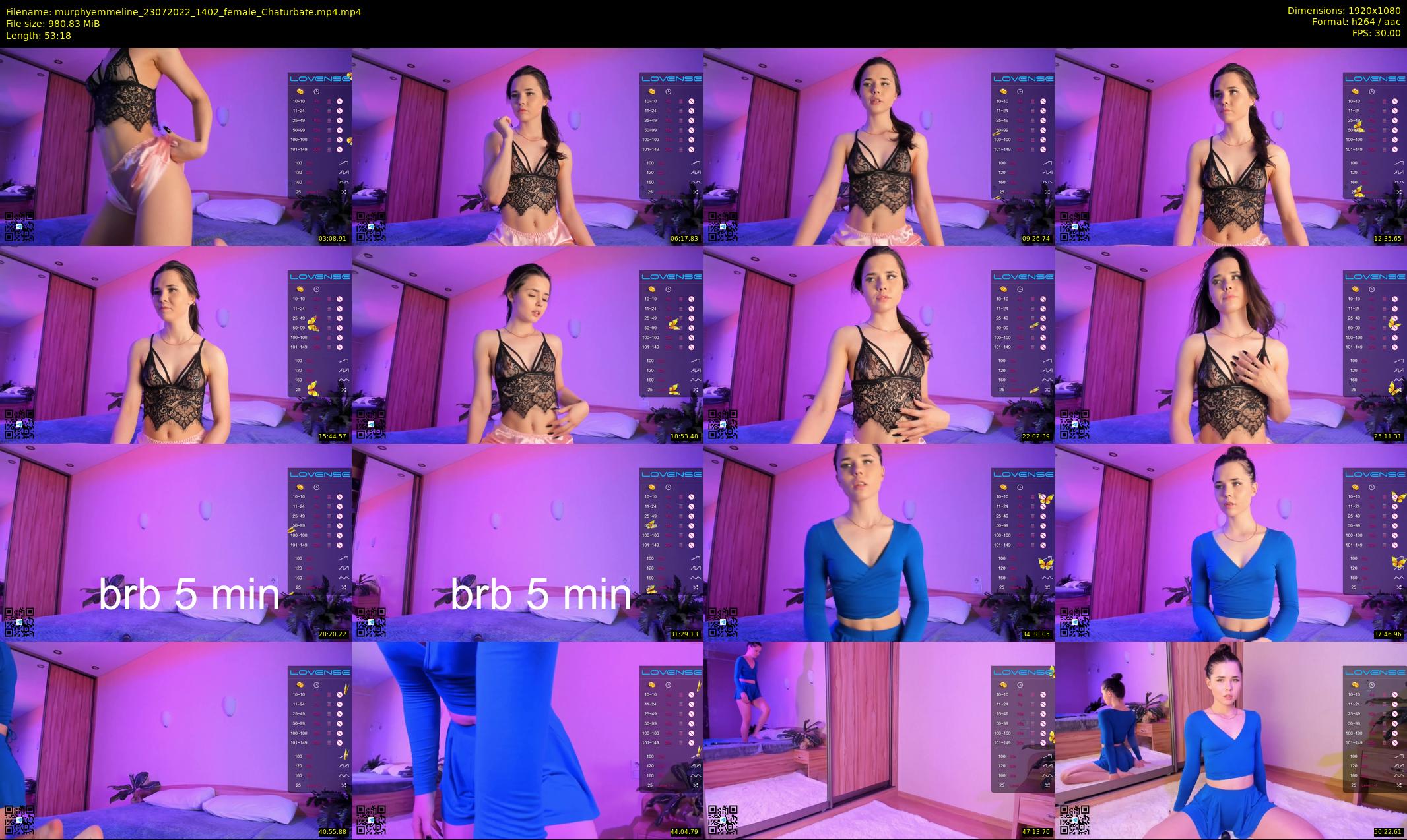murphyemmeline — 54 minute Chaturbate female cam show recording, 1080p, Jul 23, 2022
