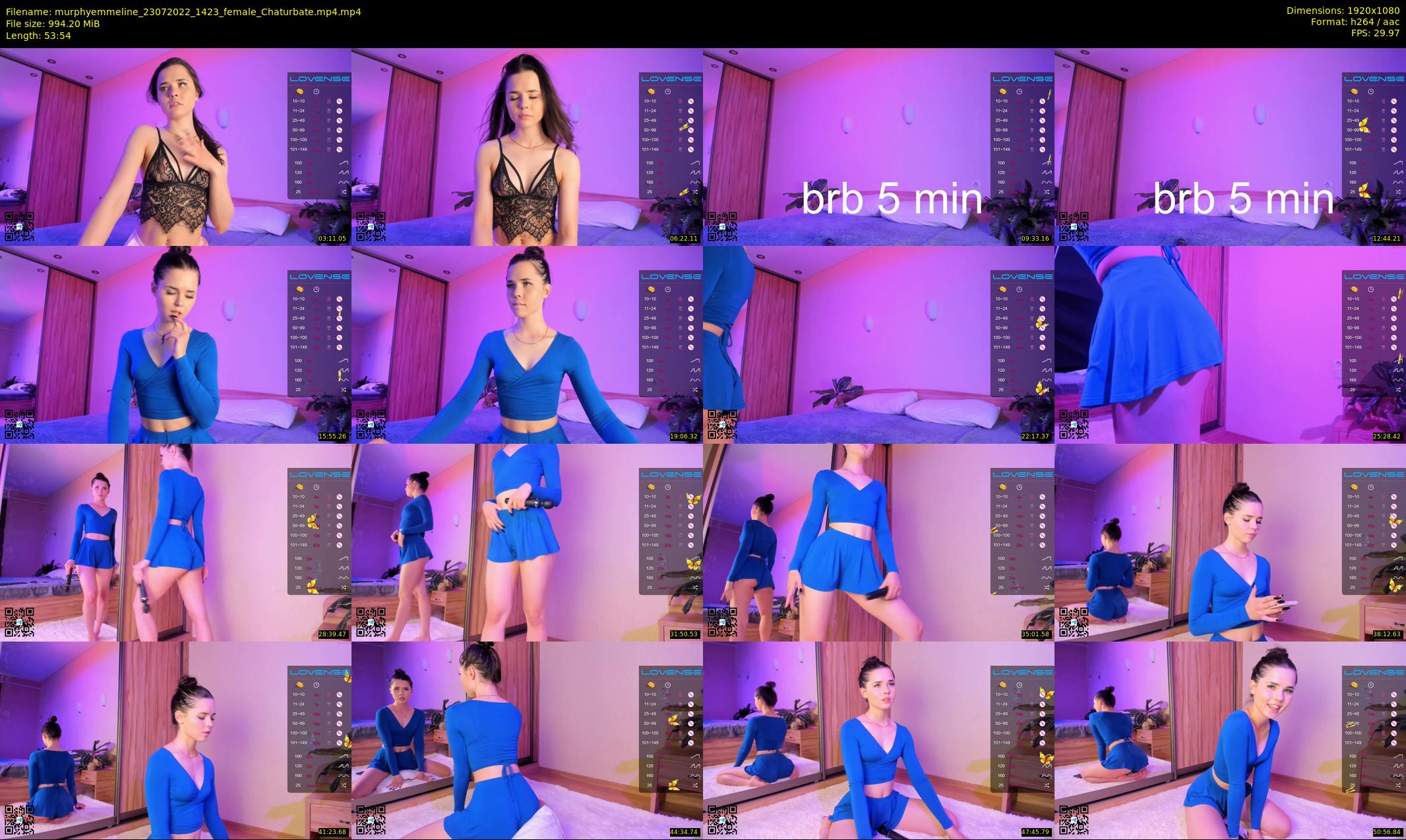 murphyemmeline — 54 minute Chaturbate female cam show recording, 1080p, Jul 23, 2022