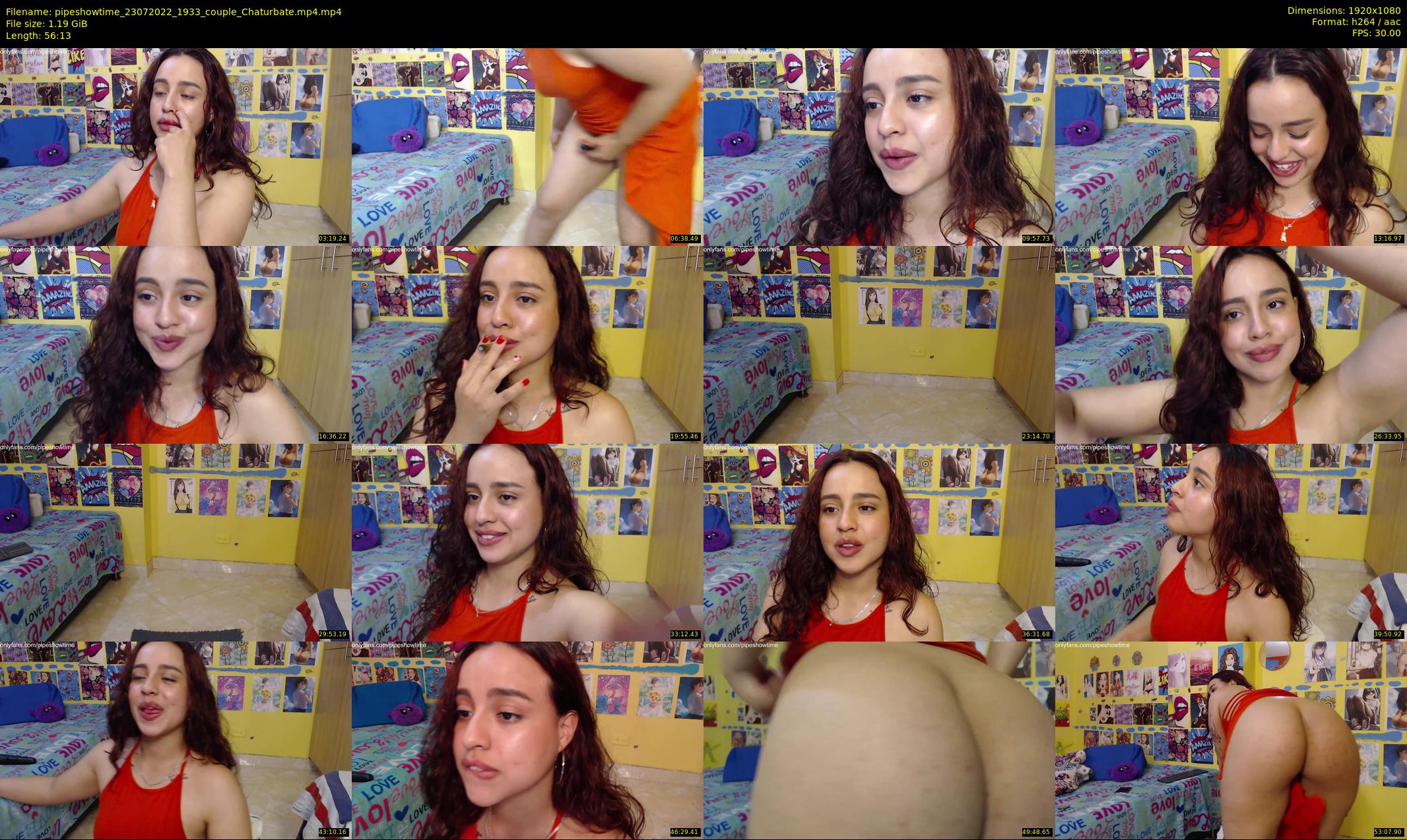 pipeshowtime — 57 minute Chaturbate couple cam show recording, 1080p, Jul 23, 2022