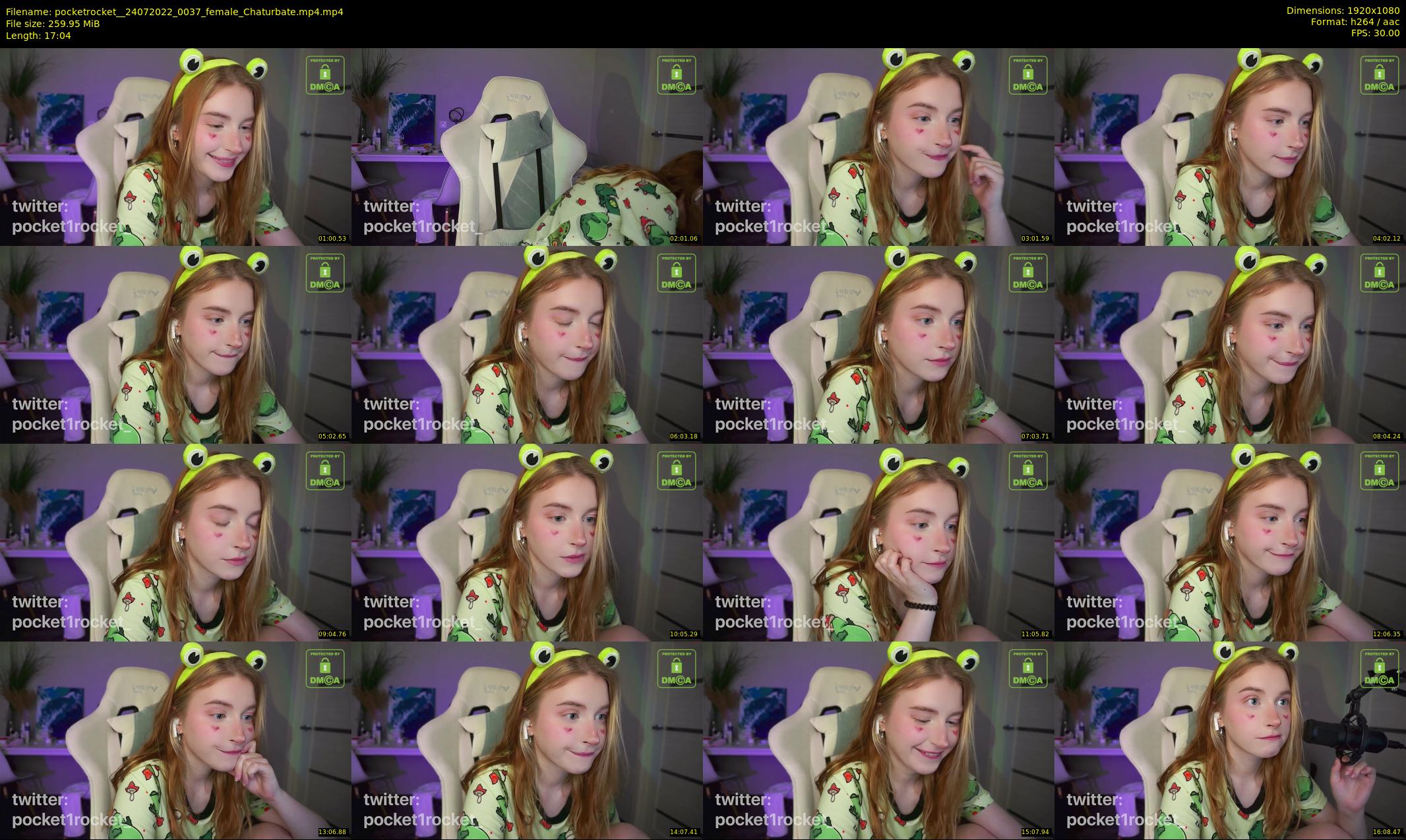 pocketrocket_ — 18 minute Chaturbate female cam show recording, 1080p, Jul 24, 2022