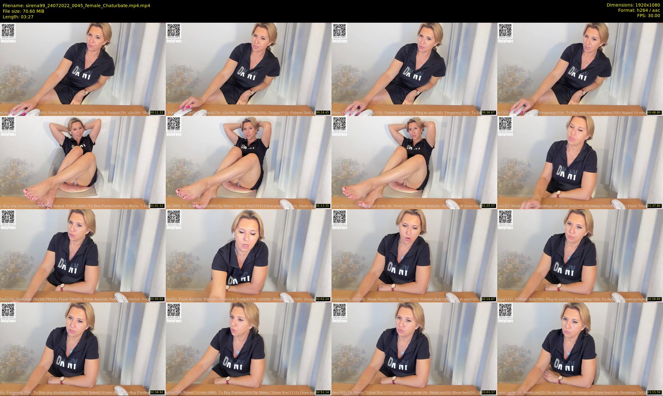 sirena99 — 4 minute Chaturbate female cam show recording, 1080p, Jul 24, 2022