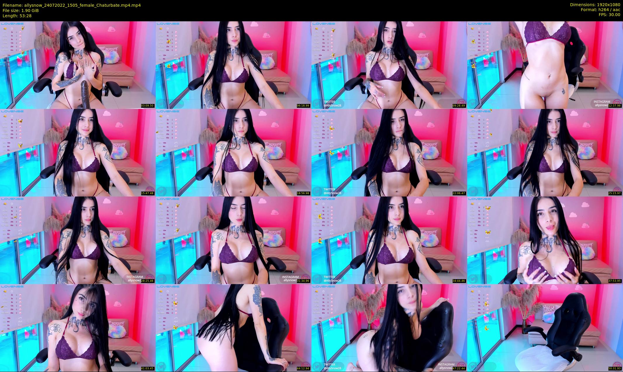 allysnow — 54 minute Chaturbate female cam show recording, 1080p, Jul 24, 2022