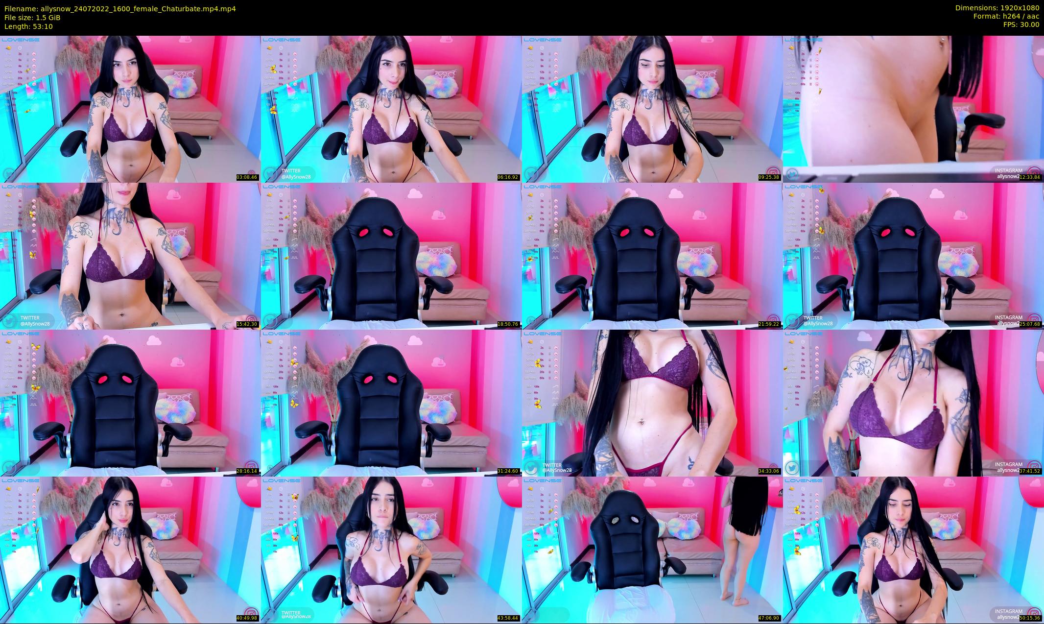 allysnow — 54 minute Chaturbate female cam show recording, 1080p, Jul 24, 2022