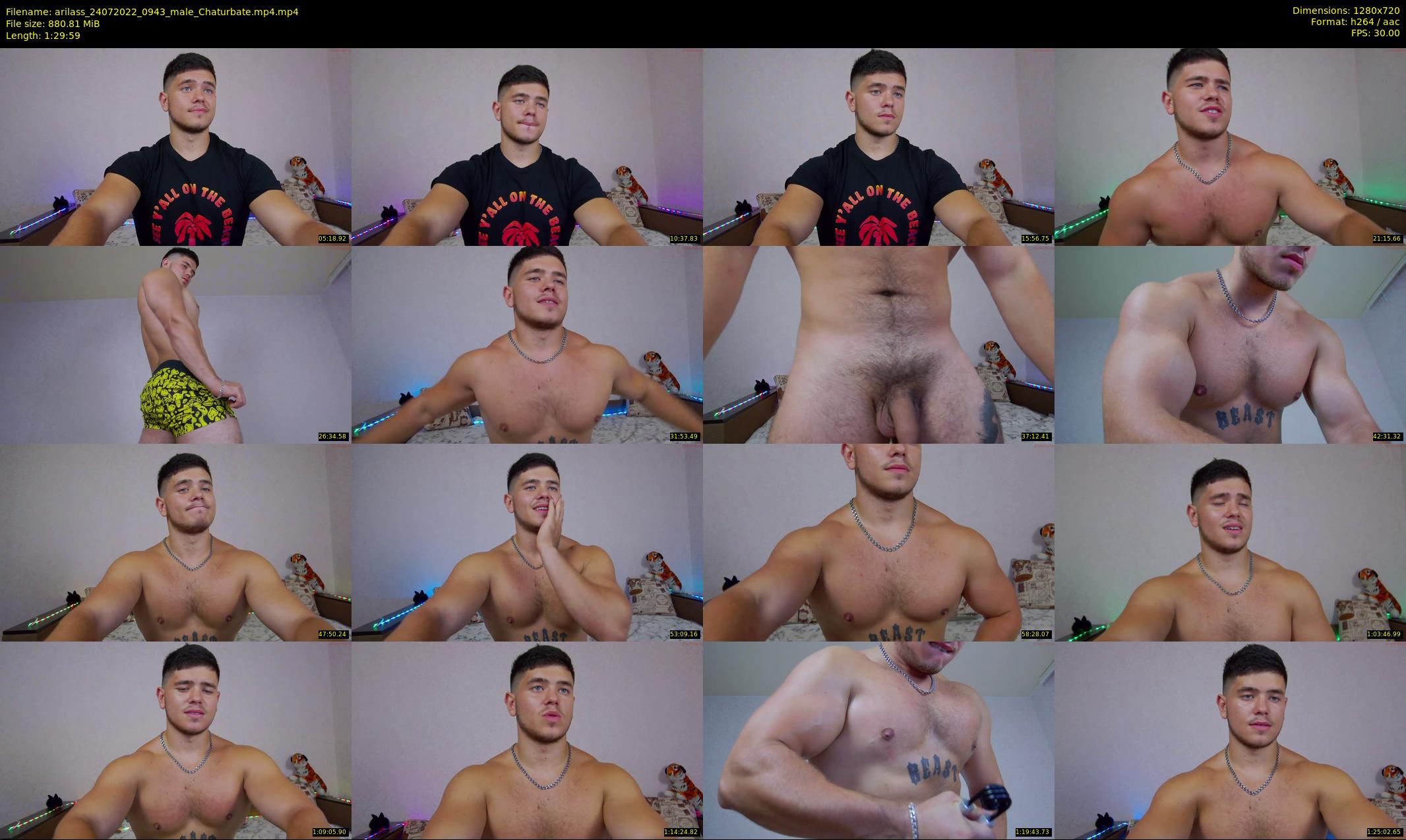 arilass — 90 minute Chaturbate male cam show recording, 720p, Jul 24, 2022