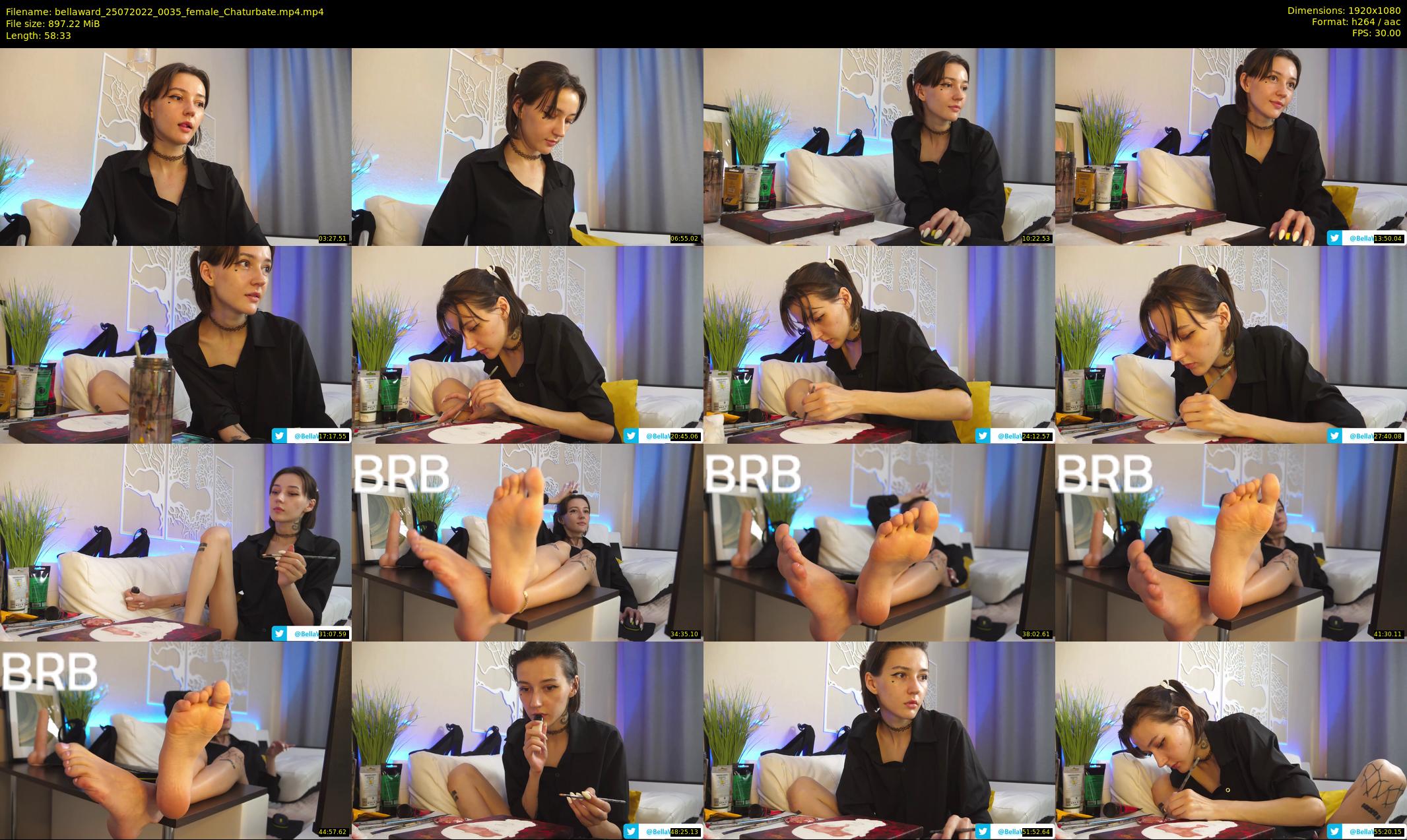 bellaward — 59 minute Chaturbate female cam show recording, 1080p, Jul 25, 2022