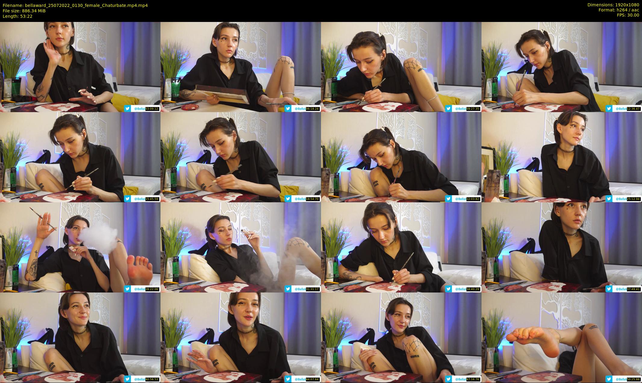 bellaward — 54 minute Chaturbate female cam show recording, 1080p, Jul 25, 2022