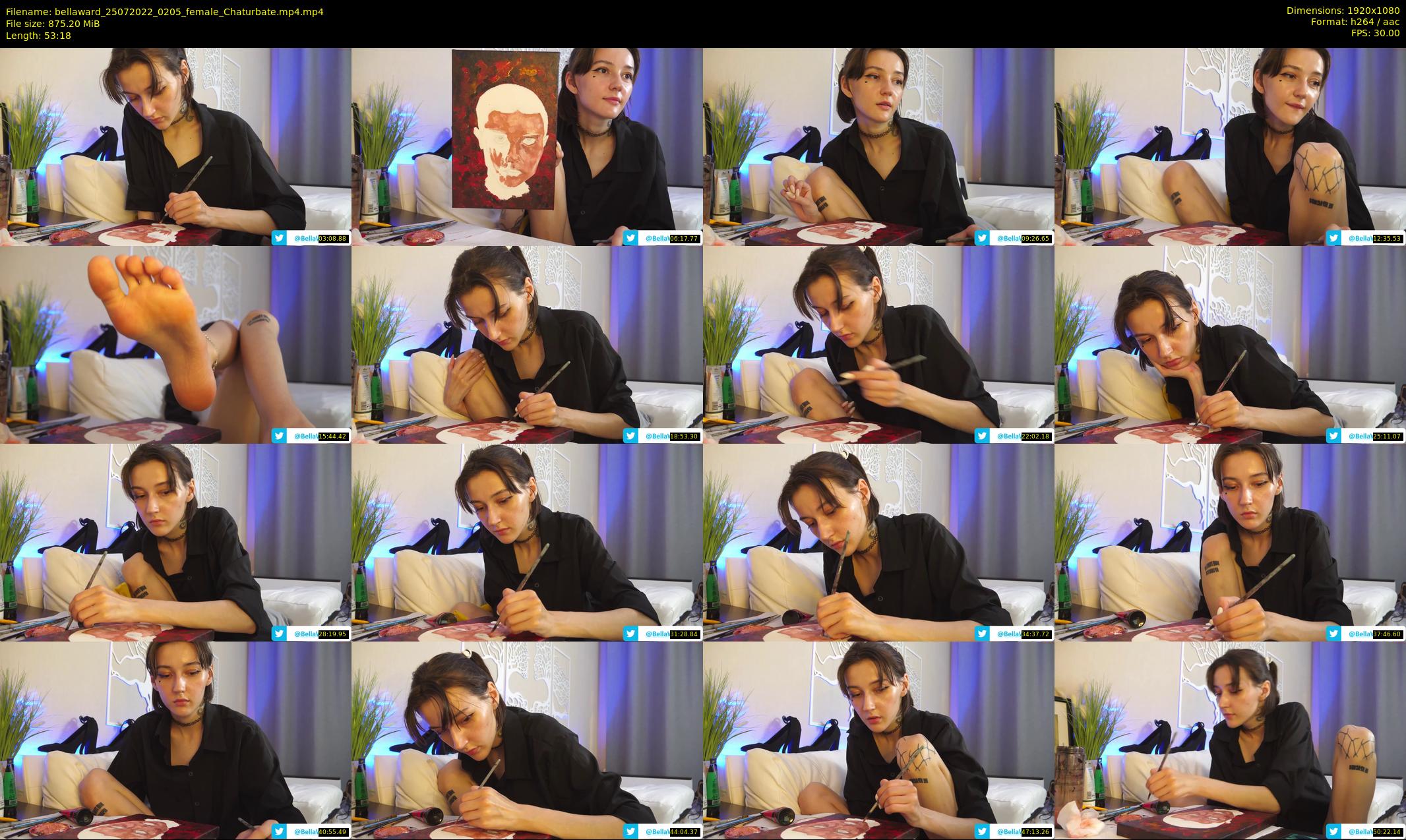 bellaward — 54 minute Chaturbate female cam show recording, 1080p, Jul 25, 2022