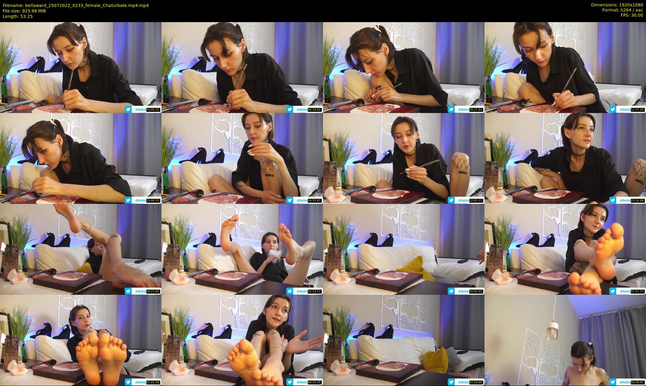 bellaward — 54 minute Chaturbate female cam show recording, 1080p, Jul 25, 2022
