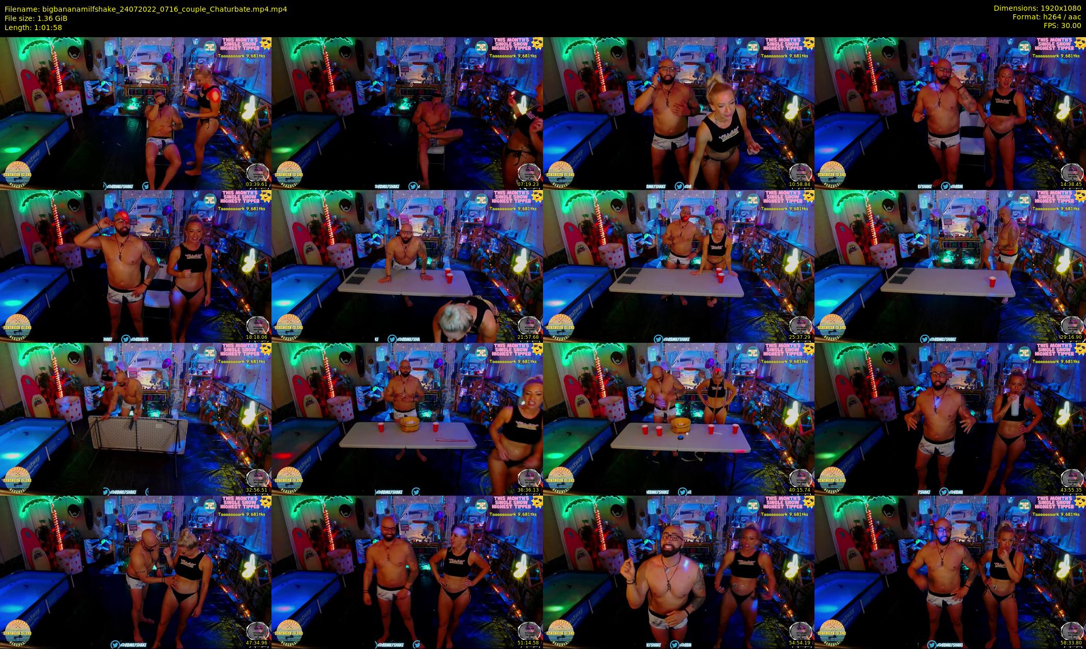 bigbananamilfshake — 62 minute Chaturbate couple cam show recording, 1080p, Jul 24, 2022