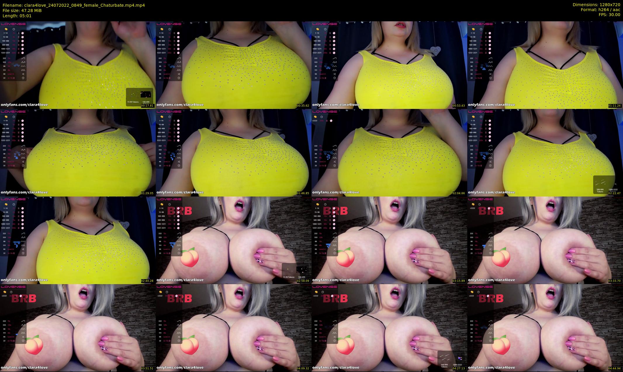 clara4love — 6 minute Chaturbate female cam show recording, 720p, Jul 24, 2022