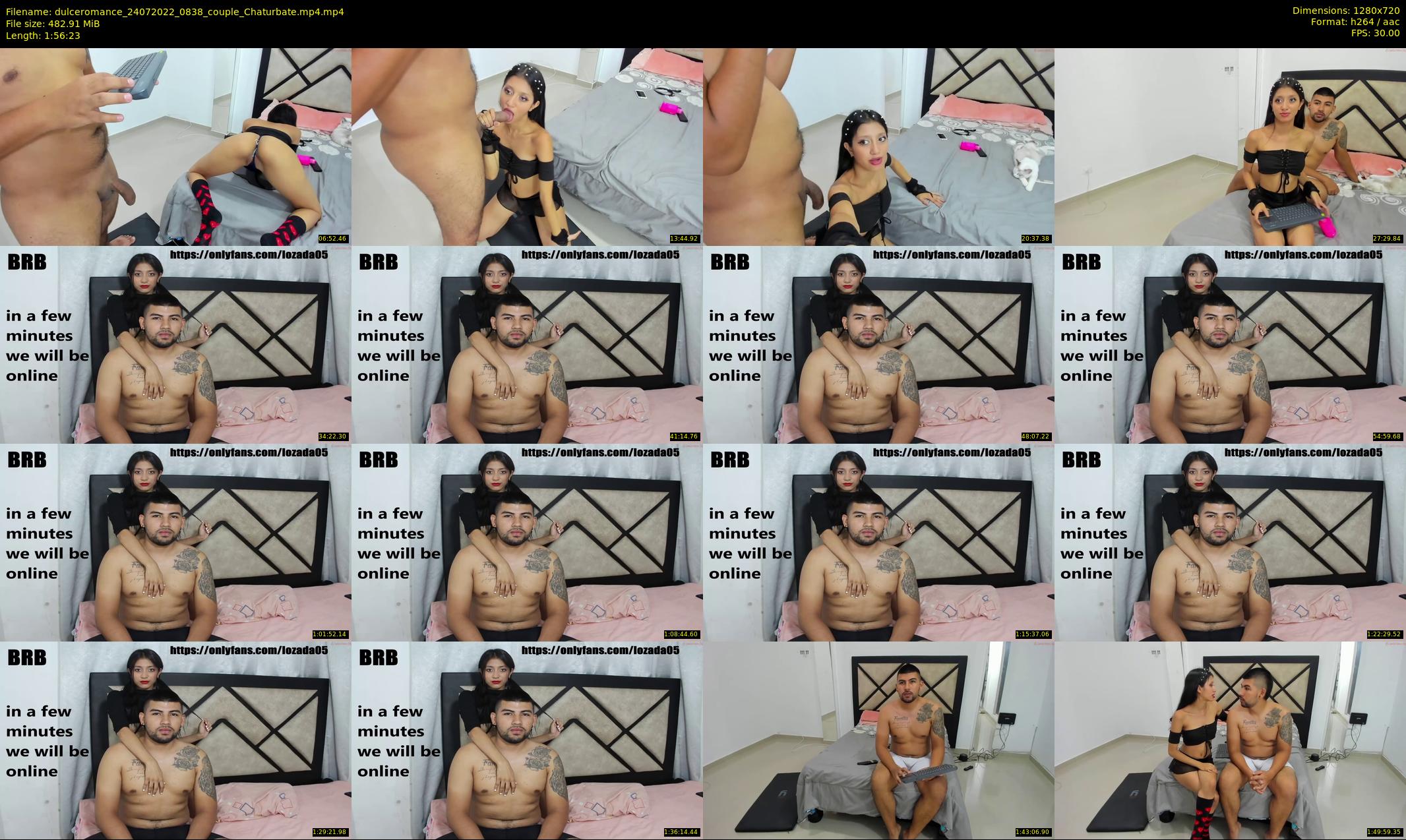 dulceromance — 117 minute Chaturbate couple cam show recording, 720p, Jul 24, 2022