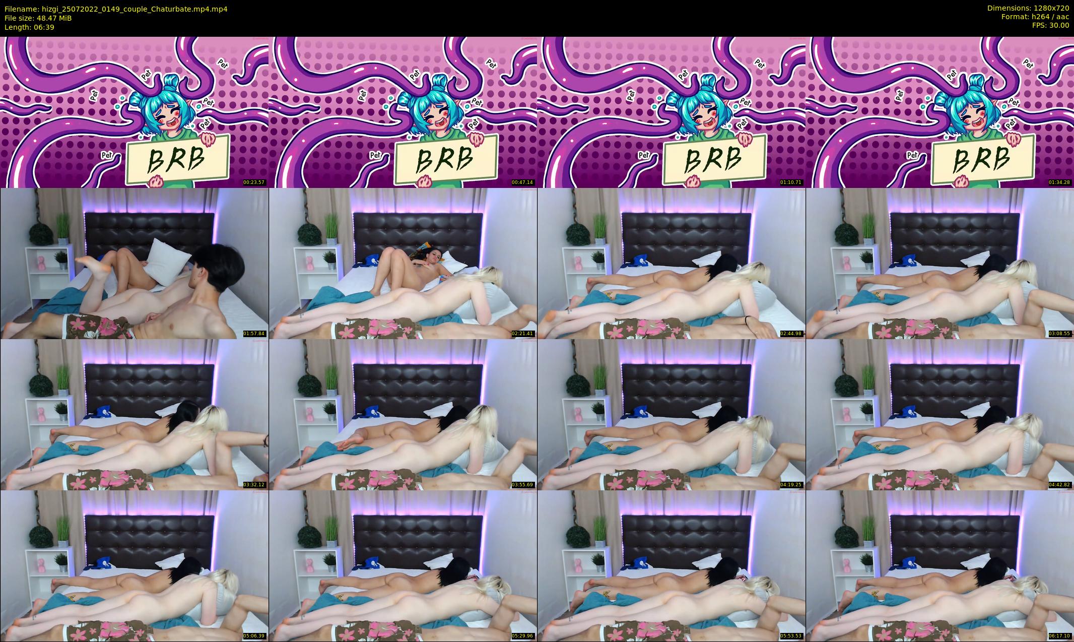 hizgi — 7 minute Chaturbate couple cam show recording, 720p, Jul 25, 2022