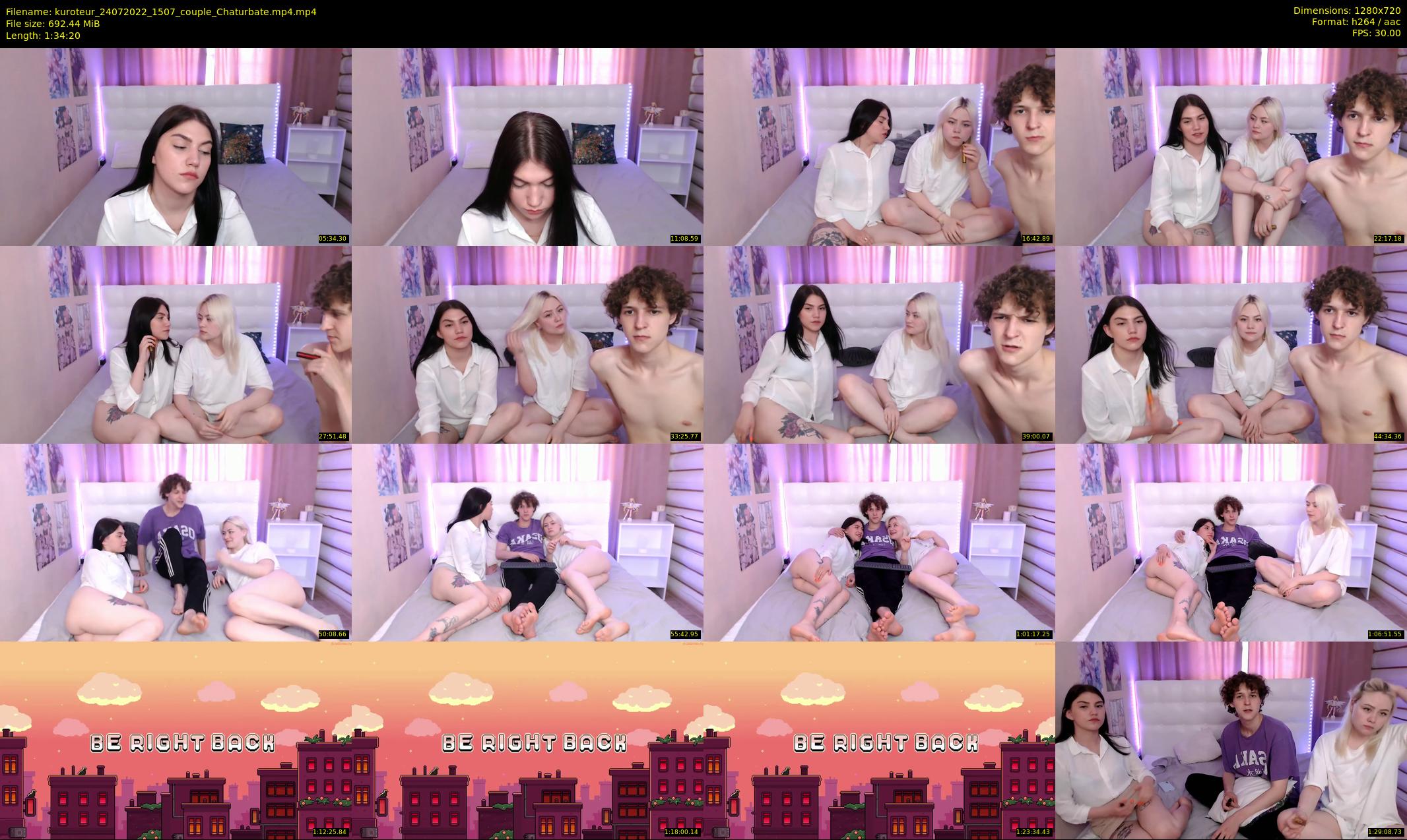 kuroteur — 95 minute Chaturbate couple cam show recording, 720p, Jul 24, 2022