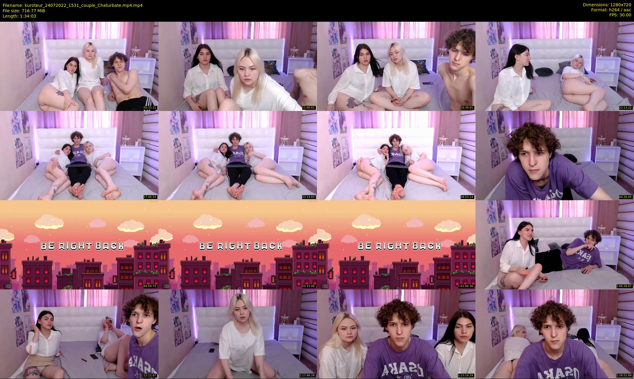 kuroteur — 95 minute Chaturbate couple cam show recording, 720p, Jul 24, 2022