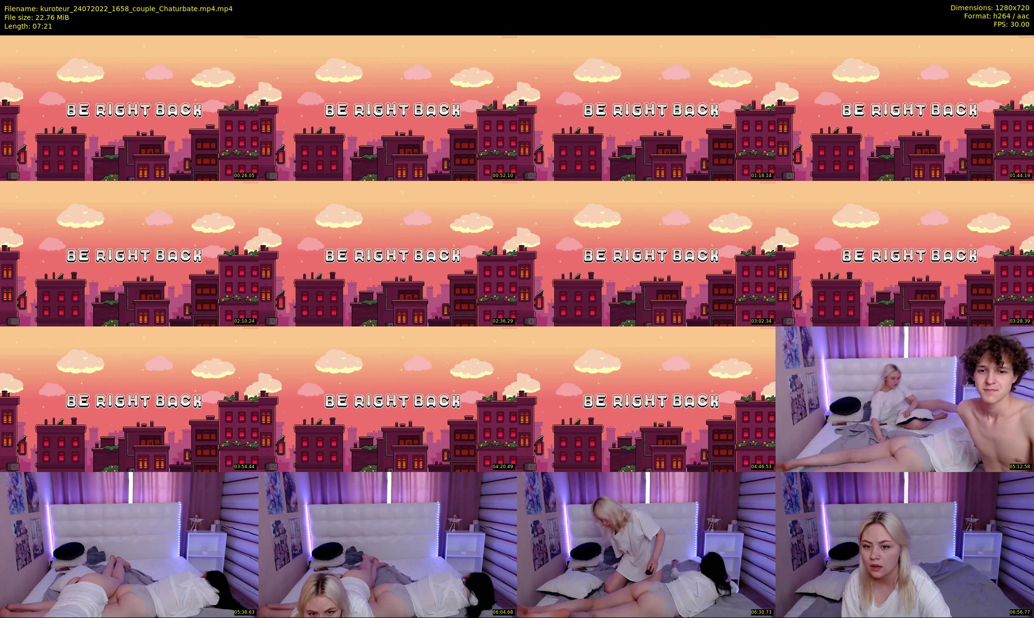 kuroteur — 8 minute Chaturbate couple cam show recording, 720p, Jul 24, 2022